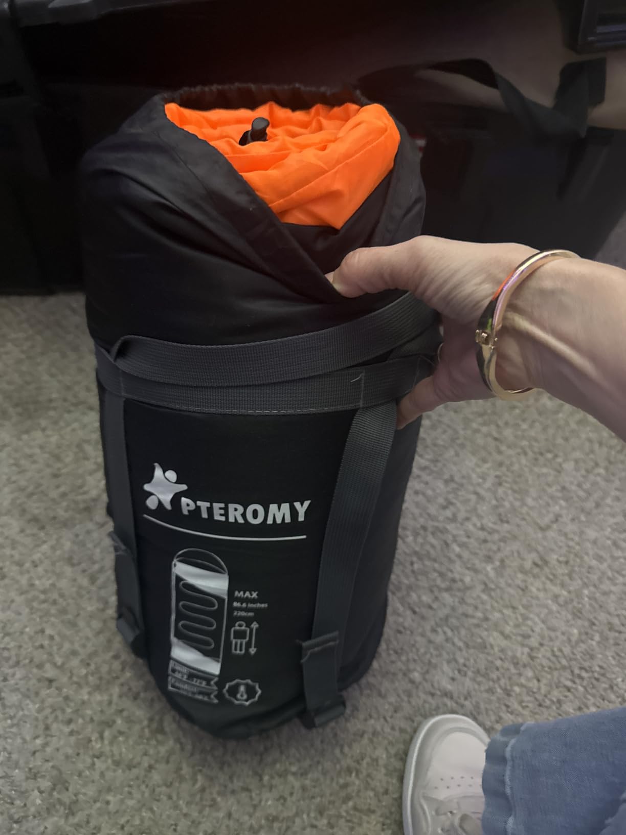 PTEROMY Sleeping Bags for Adults, Lightweight and Machine Washable, Water Resistant Backpacking Camping Sleeping Bag for Warm Cold Weather, Camping Essentials for Hiking Travel customer photo 2