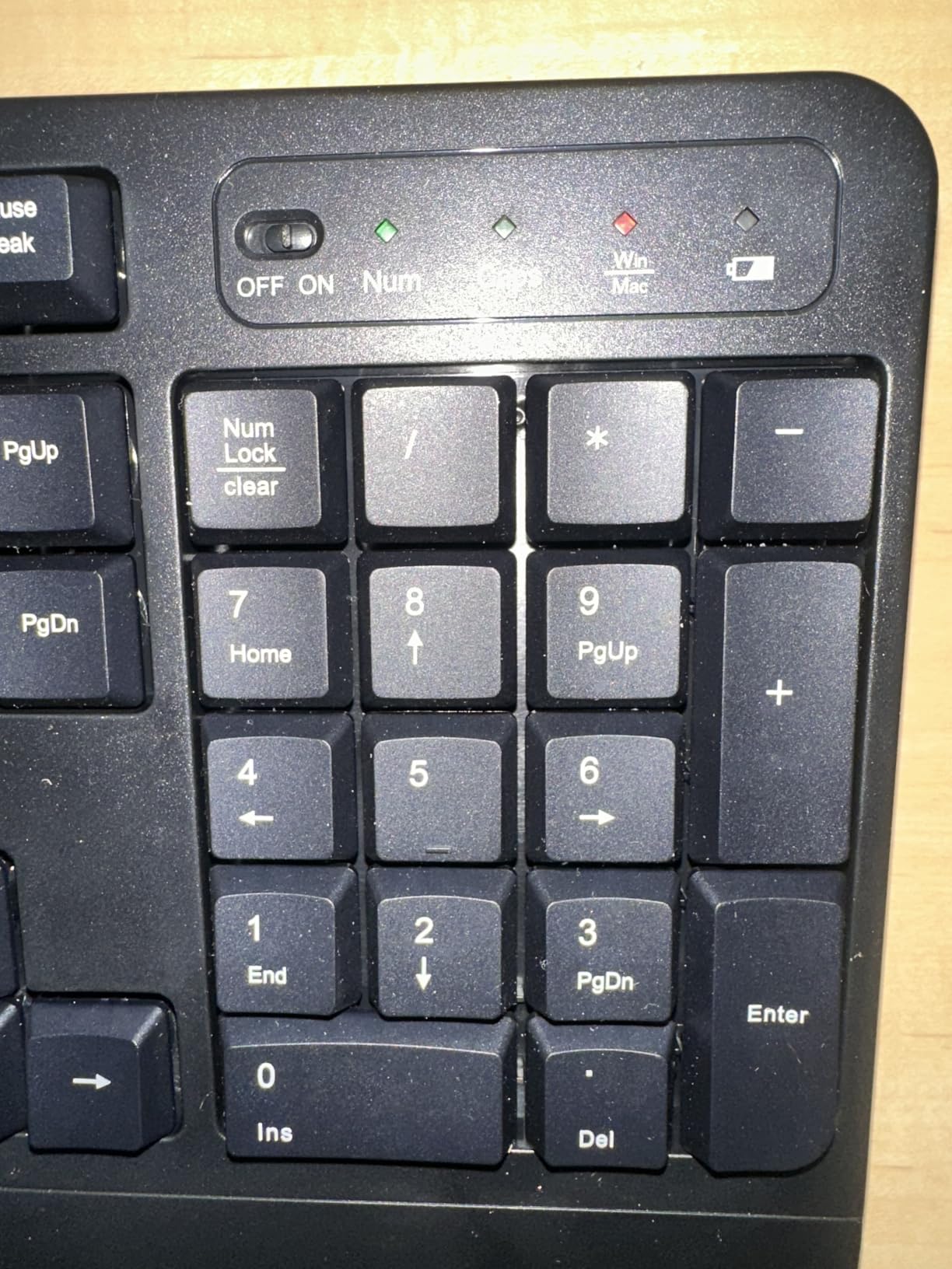Wireless Keyboard and Mouse Combo, 2.4G Ergonomic Wave Keys(Black) customer photo 2