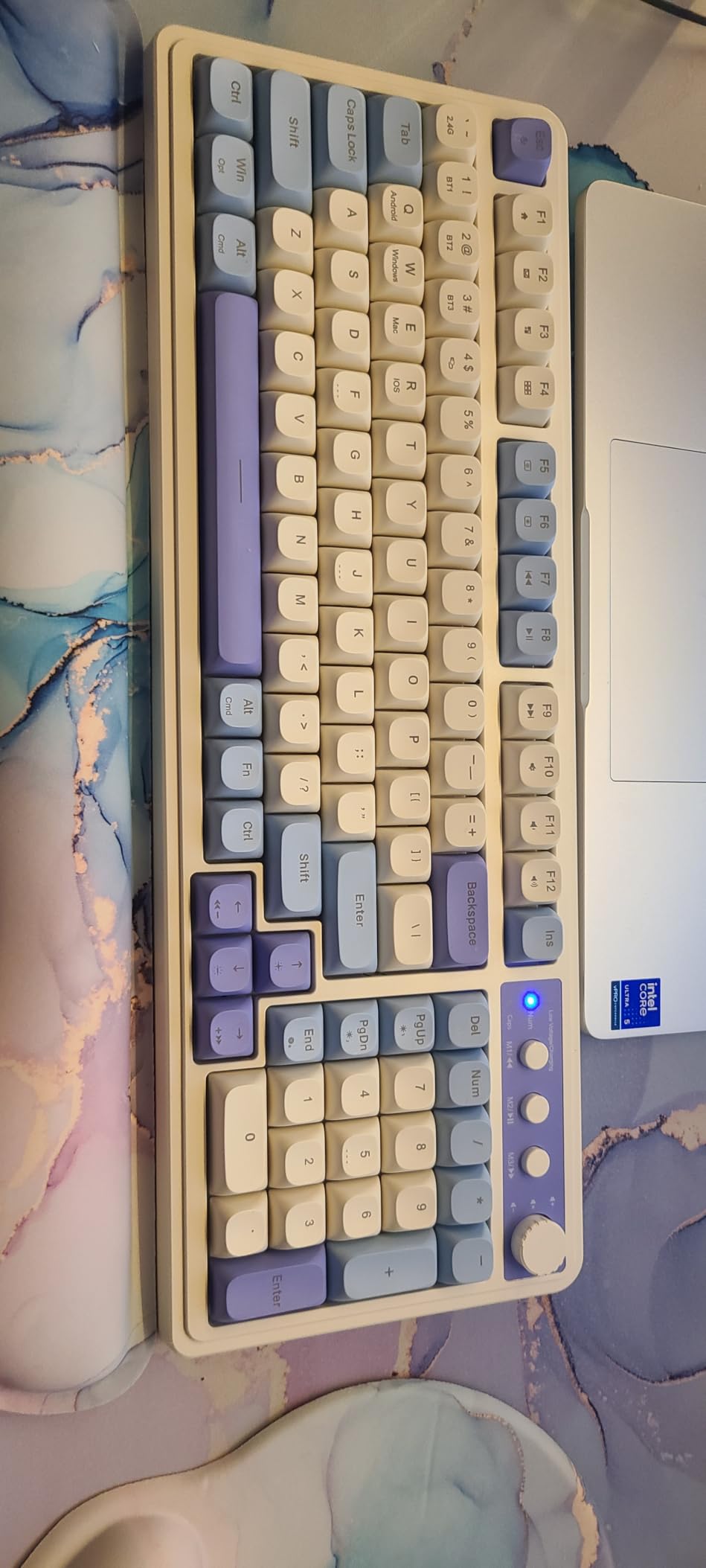 AULA S99 Gaming Keyboard, Wireless Green Creamy Computer Keyboards customer photo 2