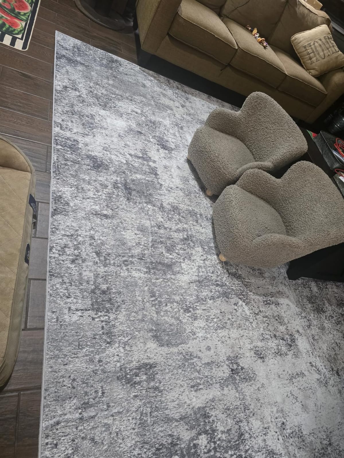 Aelenmu Runner Rugs for Hallways Kitchen Non Slip Washable 2.6x8 Blue Grey | Soft Modern Abstract Decor for High-Traffic Areas, Non-Slip Backing, Water Repellent, Pet Proof, Non-Shedding, Indoor customer photo 1
