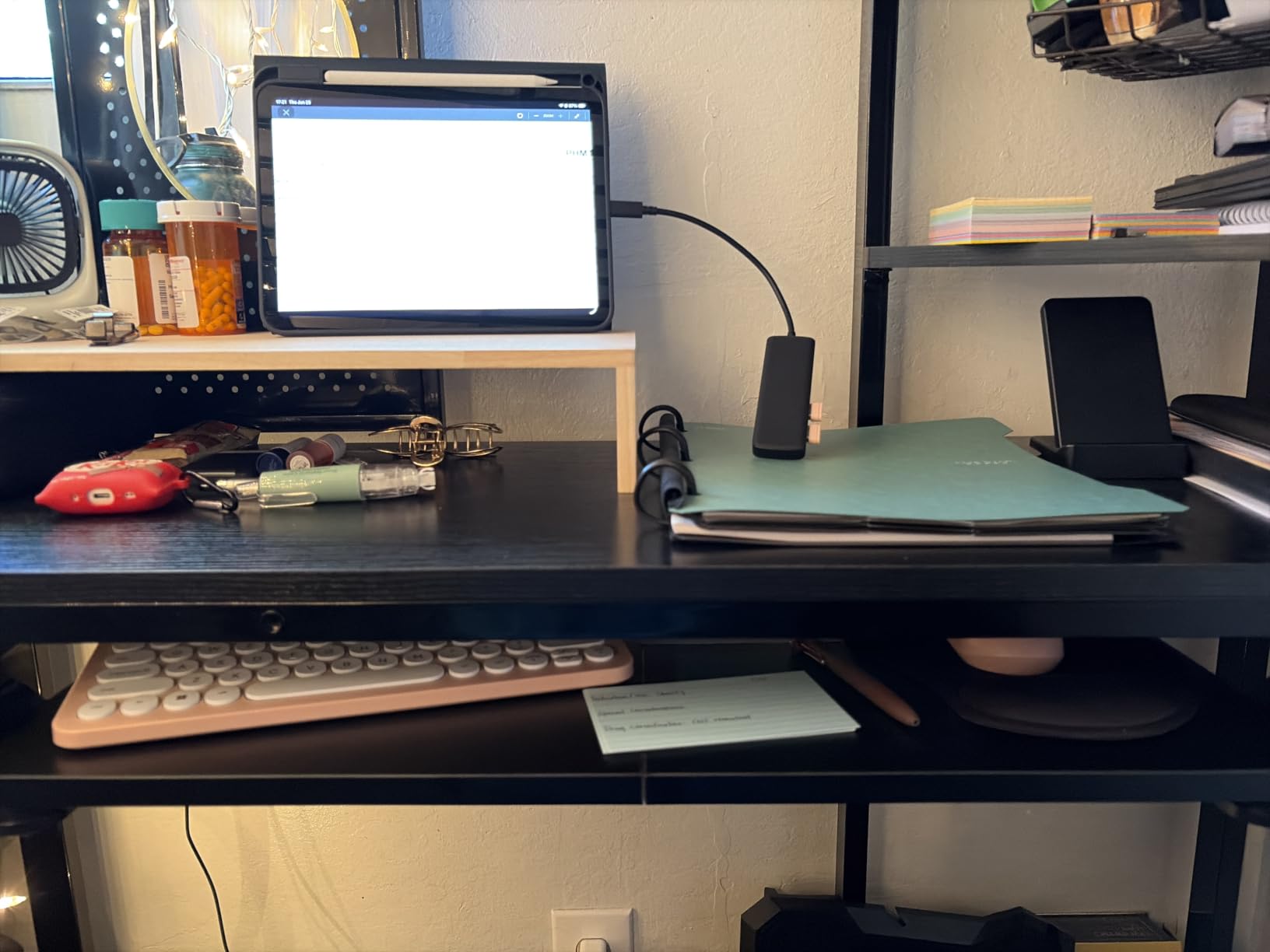 Ergonomic Keyboard Tray Under Desk, 25.6x11.8 Inch Board, Black customer photo 2
