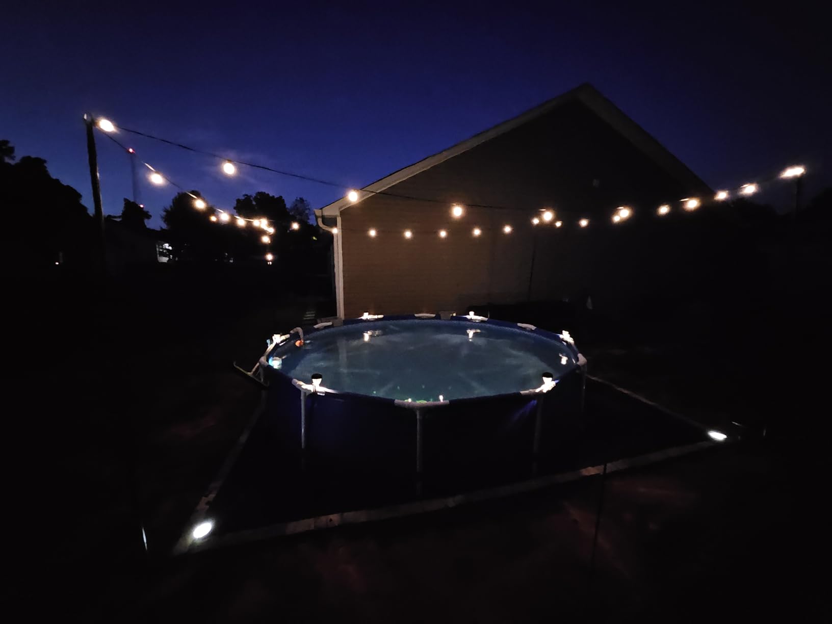 Solar Pool Lights for Above Ground Pool, LED Energy Saving Warm White Light customer photo 1