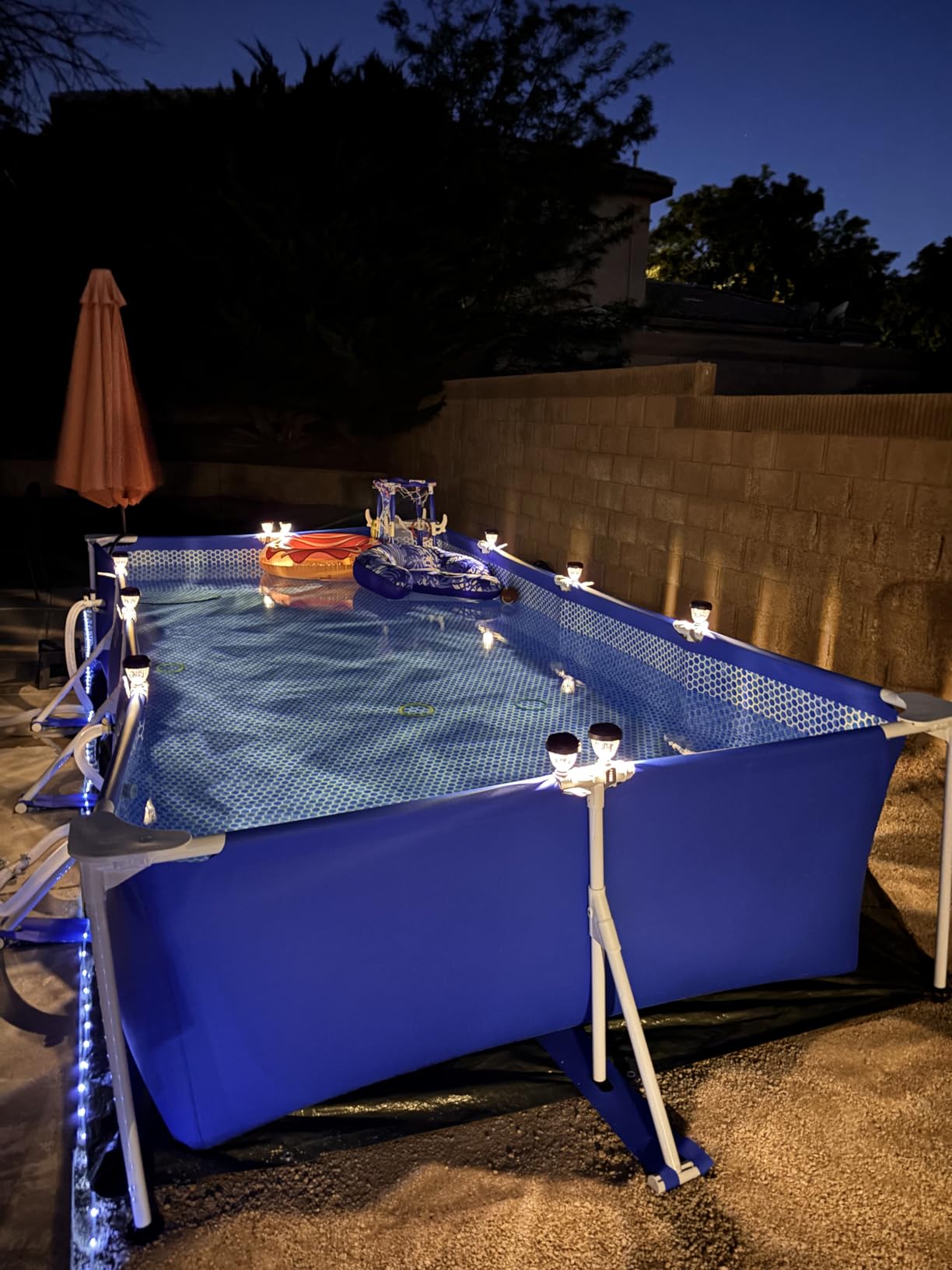 Solar Pool Lights for Above Ground Pool, LED Energy Saving Warm White Light customer photo 2