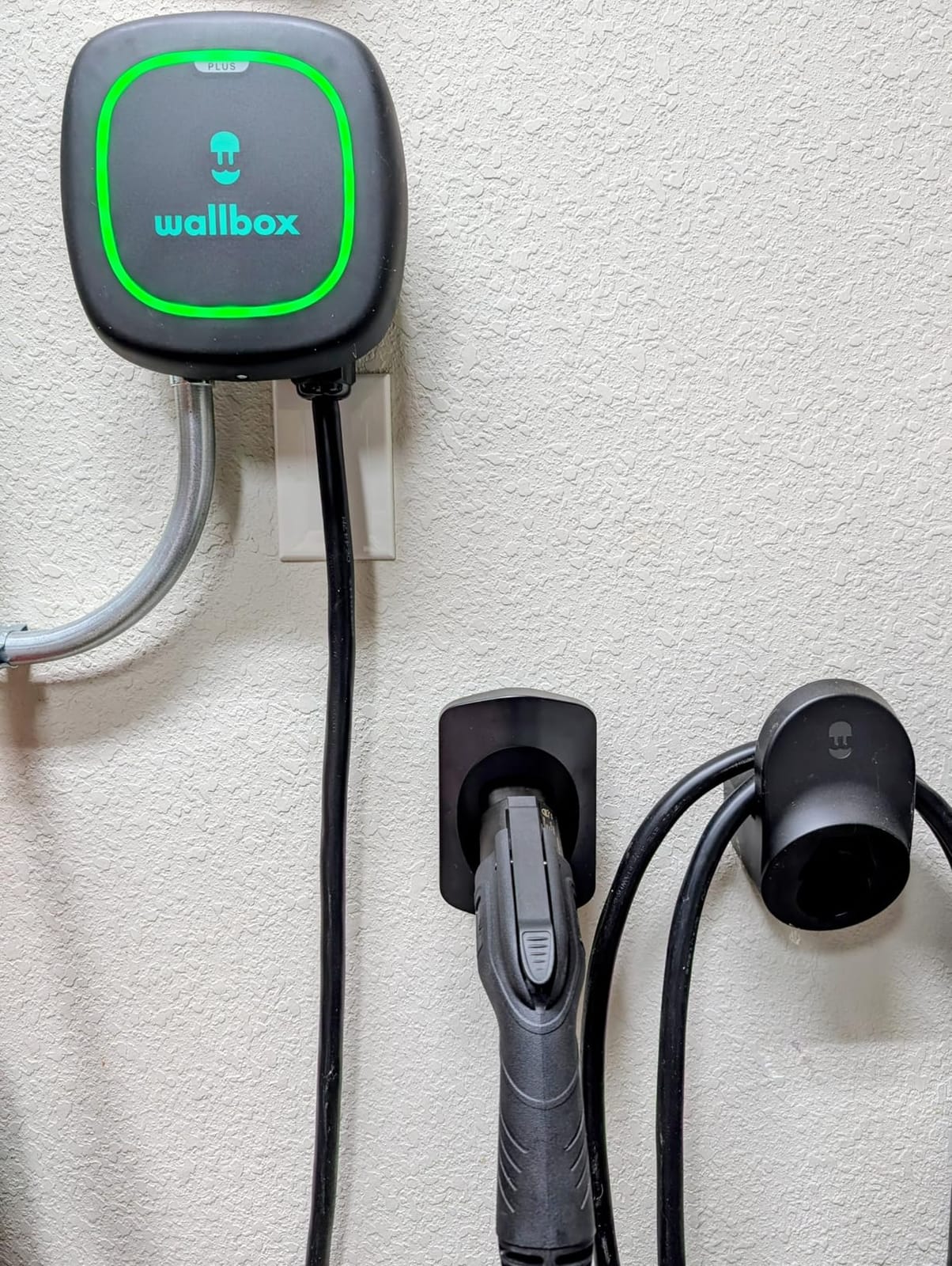 Tesla Charger Holder, Car Tesla Charging Cable Organizer | Nozzle-Holster Dock| Wall Mount| Screws| NACS| White| Electric Vehicle Holder & Wallbox Accessories for Tesla Owners customer photo 2