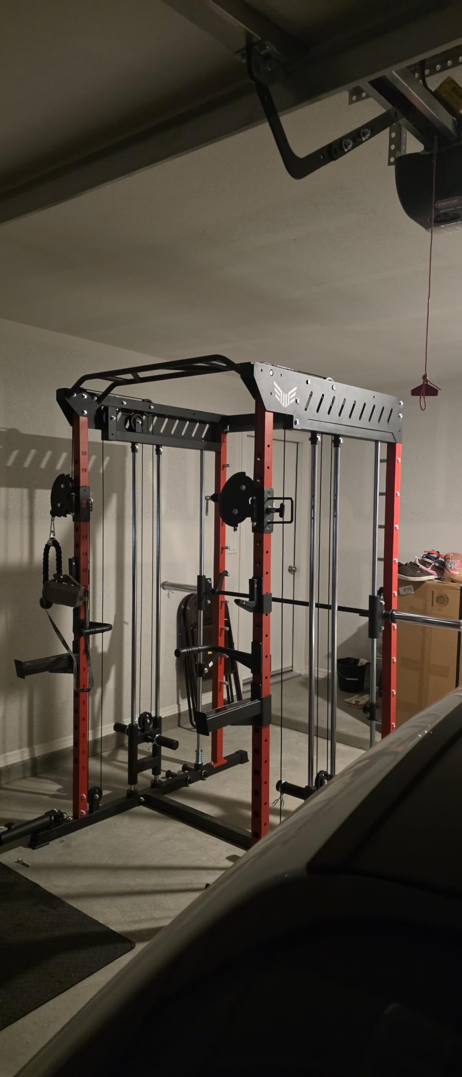JELENS M21 Smith Machine, Multi-Function Power Cage with Dual Pulley Cable Crossover System, 2000LBS All-in-One Squat Rack with Smith Bar and Attachments customer photo 2