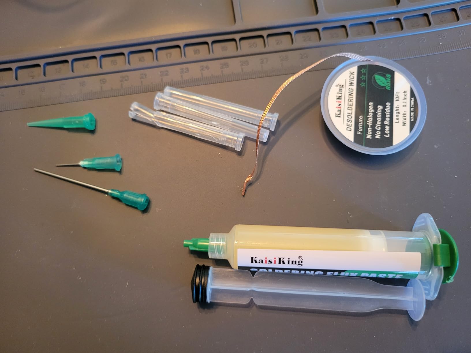 Kaisiking Solder Flux & Desoldering Wick for Electronics Soldering, Rework | No Clean Soldering Flux for PCB, SMD & DIY Projects customer photo 1