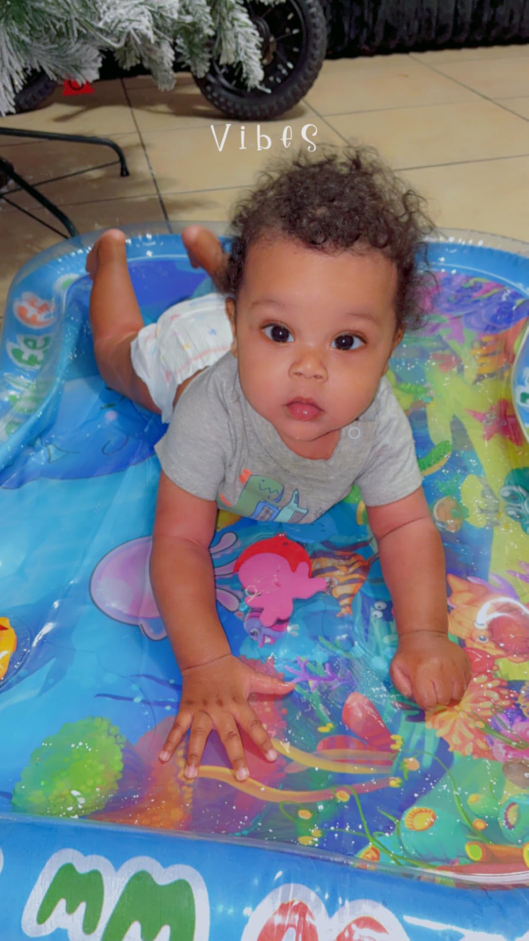 Baby Water Mat, 27x20in Inflatable Tummy Time Watermat with Climate Pledge Friendly, Safe Water Play Mat Sensory Toy for Infants 3-36 Months, Portable Travel Water Pad for Baby Gift (Pink) customer photo 1