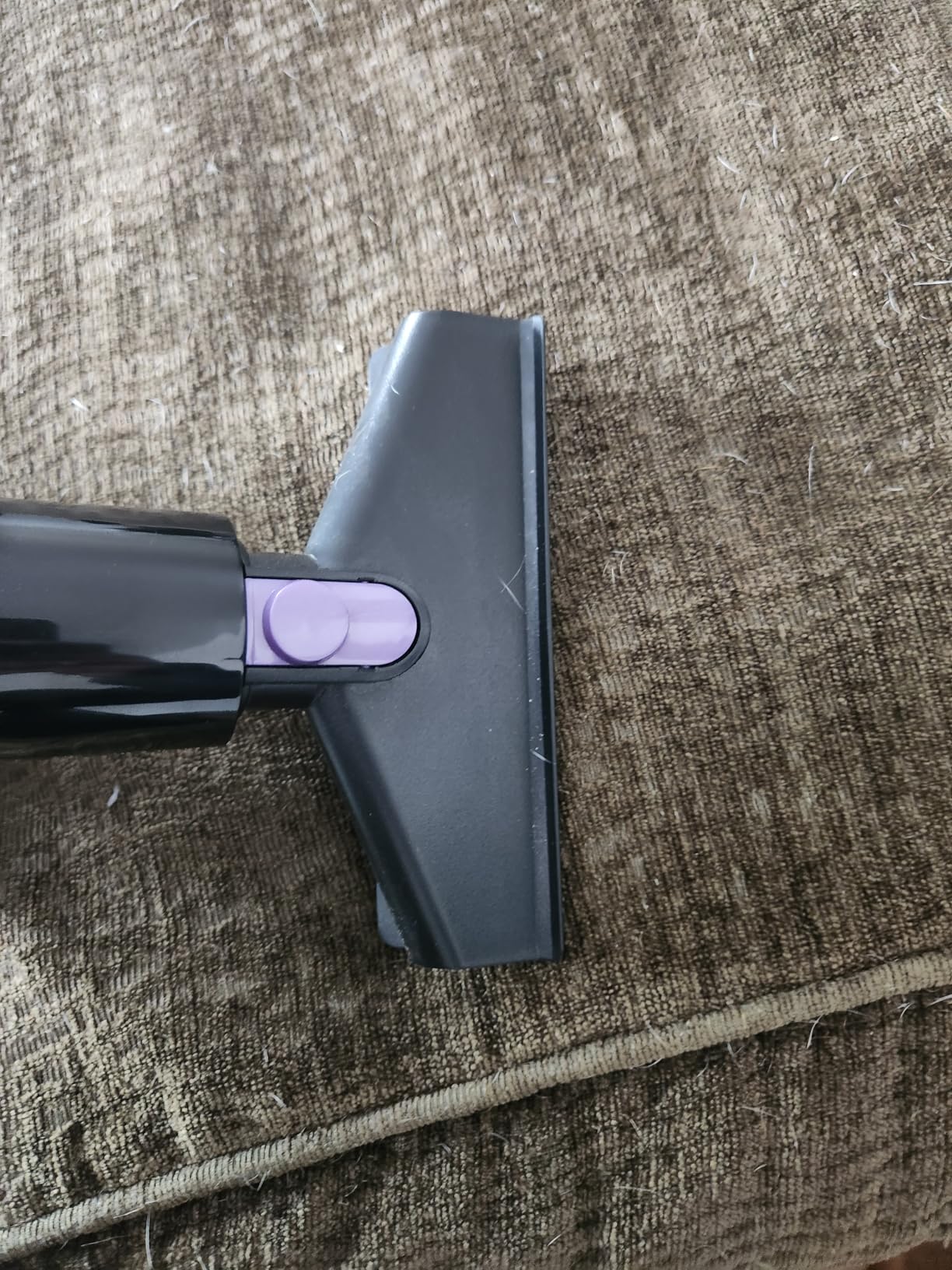 Cordless Vacuum Cleaner, 10 in 1 Stick Vacuum with Powerful Suction, Hose, Green LED Light, Anti-Tangle Brush, Lightweight Rechargeable Vacuum Cleaner for Home, Hardwood Floors, Pet Hair (Purple) customer photo 2