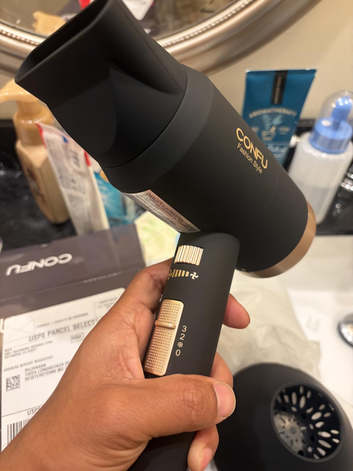 Hair Dryer, CONFU Blow Dryer with Diffuser, 21000PRM Professional Hairdryer customer photo 1