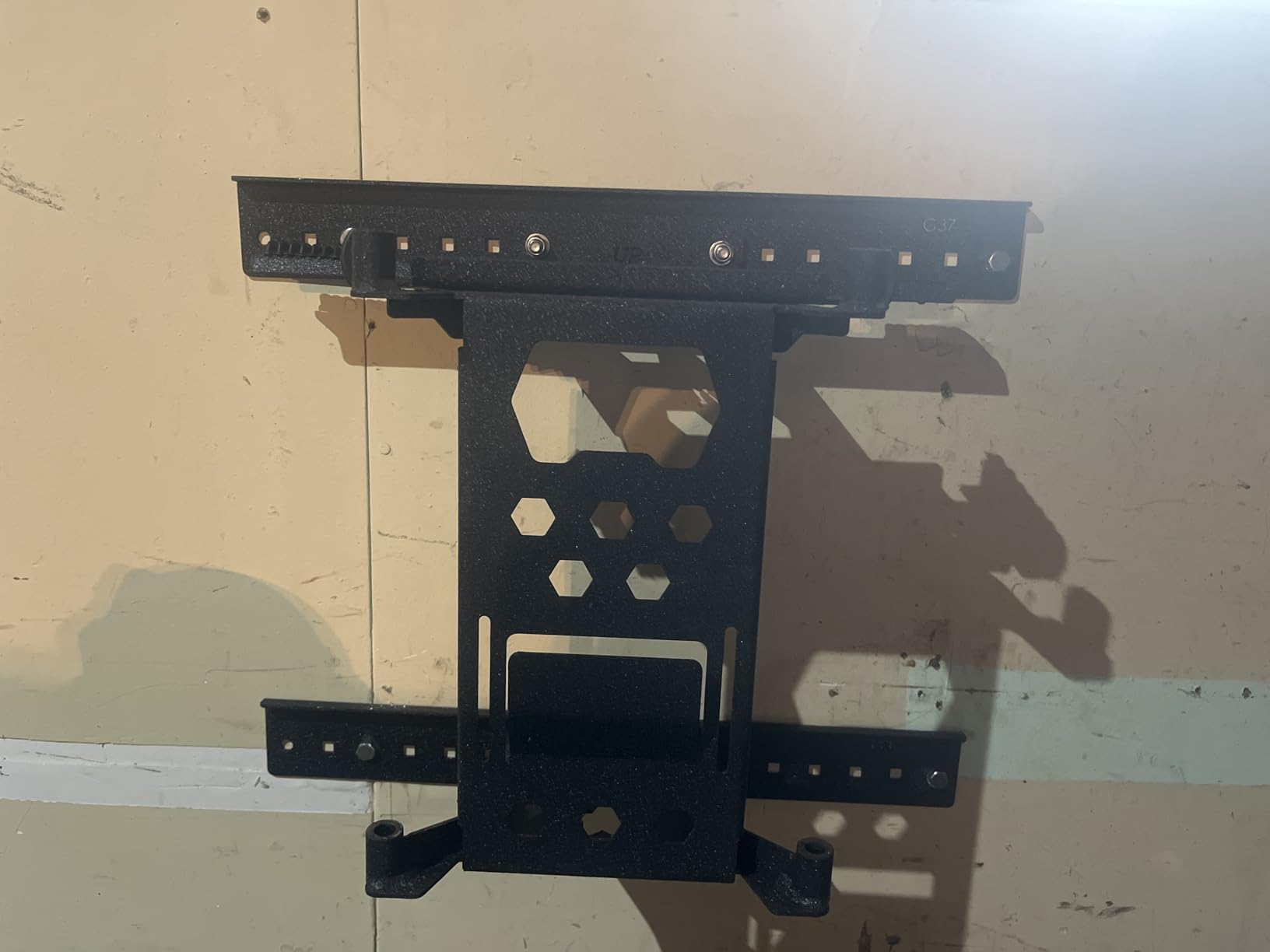 YZONA Door Storage System Hangers Rack Bracket Compatible with 2007-2026 Jeep Gladiator JT & Wrangler JK JKU JL JLU Unlimited 4 Doors, Wall Mounted Removable Doors Holder (Front & Rear Doors, Black) customer photo 1