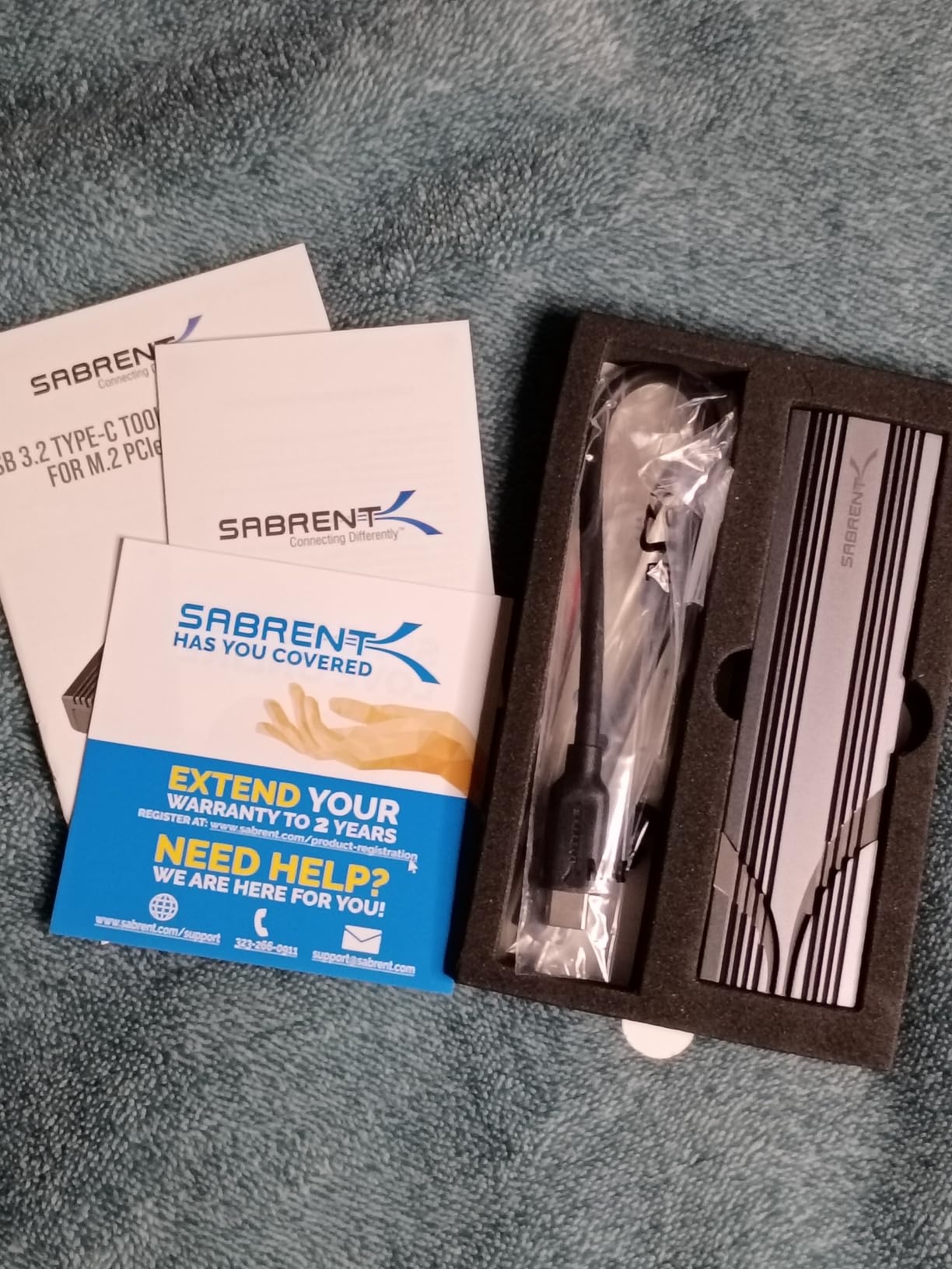 SABRENT USB-C NVMe Enclosure & Reader, M.2 PCIe SSD, 10Gbps (EC-PNVO) customer photo 2