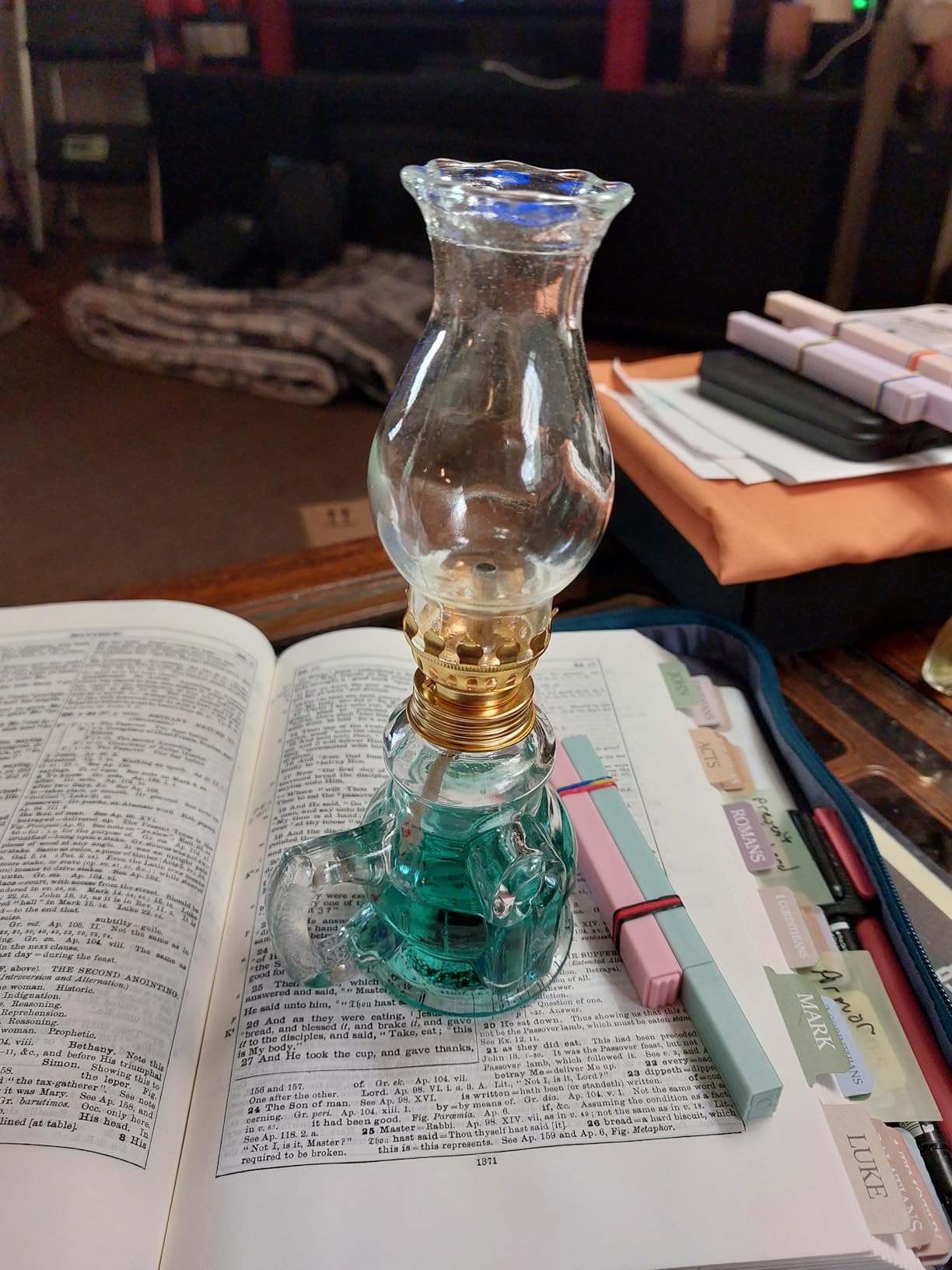 2PCS Chamber Oil Lamp Glass Kerosene Oil Lamp, Citronella Torch for Outside | Hurricane Lamp Clear Kerosene Lamp Lantern, Oil Lantern for Outdoor Table Decor customer photo 2