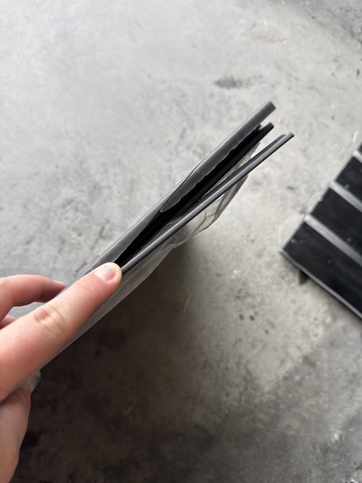 Slat Wall Paneling Garage Storage Systems & 16 Hooks (4x8 FT Black) | Heavy-Duty Pvc Slat Wall Panels for Home, Garage, Shop Wall Display & Organization | Waterproof, Corrosion-Resistant customer photo 2