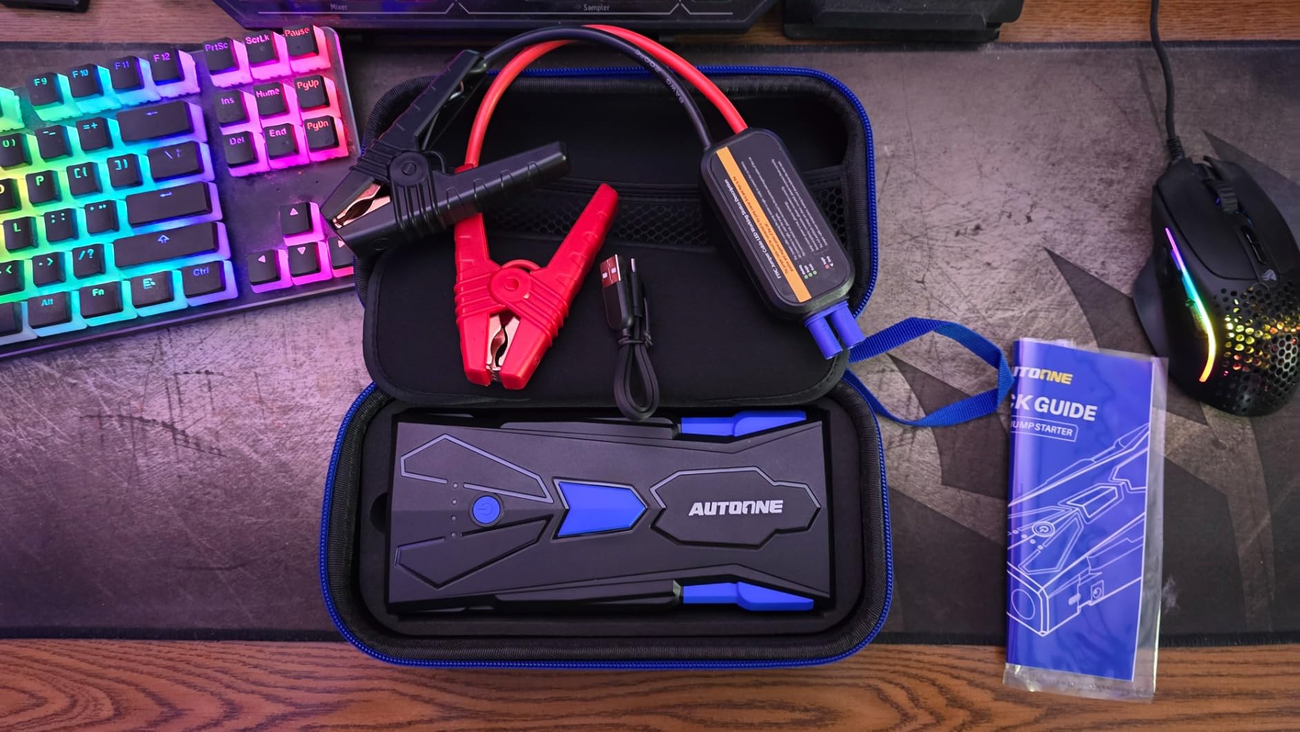 AUTOONE 10000A Car Jump Starter 24000mAh Car Battery Jumper Starter Portable 12V (All Gas/All Diesel) 168W DC Jump Box for Car Battery with Built-in Booster, Type-C Fast Charge Jump Pack customer photo 1
