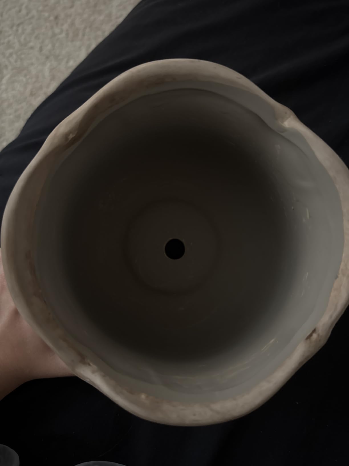 Ceramic Pots for Plants, Vintage Plant Pot with Drainage Hole, 6.11in. Planter for Indoor Plants, Crackle Glaze Finish Flower Pot, Perfect Tuscan Ceramic Planter for Gardening, Antique Blue Meadow customer photo 2