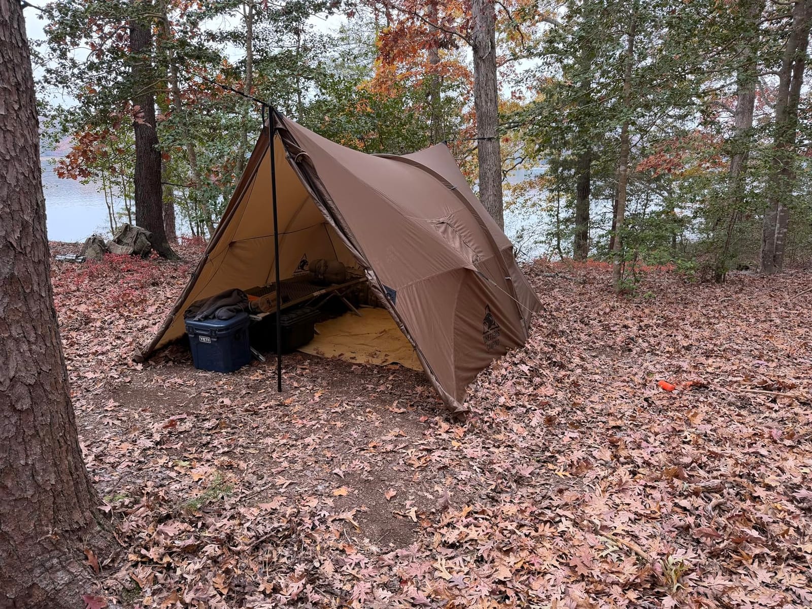 OneTigris ASH Canopy Hammock Hot Tent, Spacious Waterproof Windproof 4 Season Tent with Poles for Camping, Hiking, Bushcrafting, Survivalist, Car Trips customer photo 2