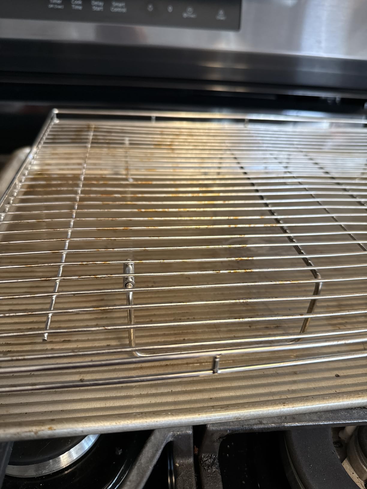 Flip-Free Crispmaster 4-Inch Elevated Roasting, Baking, and BBQ Rack for 360 Degree Heat Stainless Steel Wings, Fries, Chicken, Veggies for Oven, Grill, or Smoker 17 x 13 customer photo 2