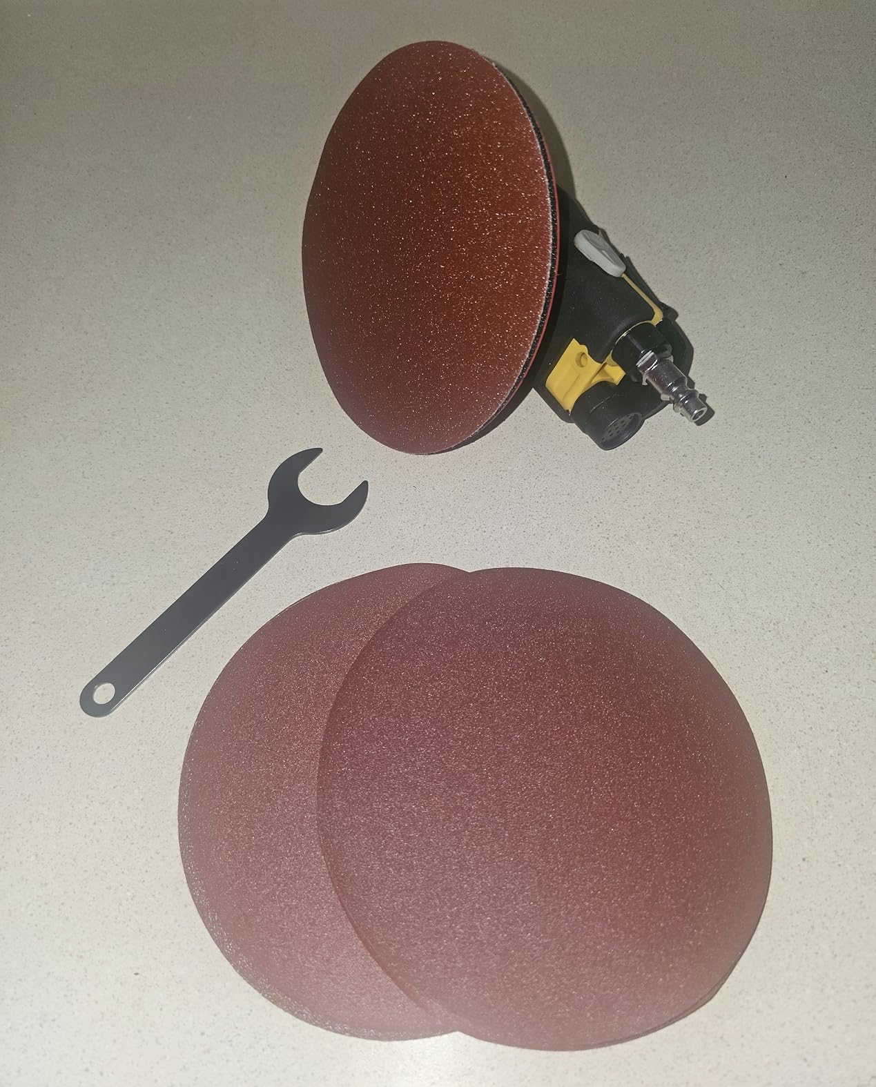 Low noise 6 Inch DA Sander for Auto Body - Lightweight, Powerful random orbital air sanders, Noise Reduction Design pneumatic automotive sander customer photo 1