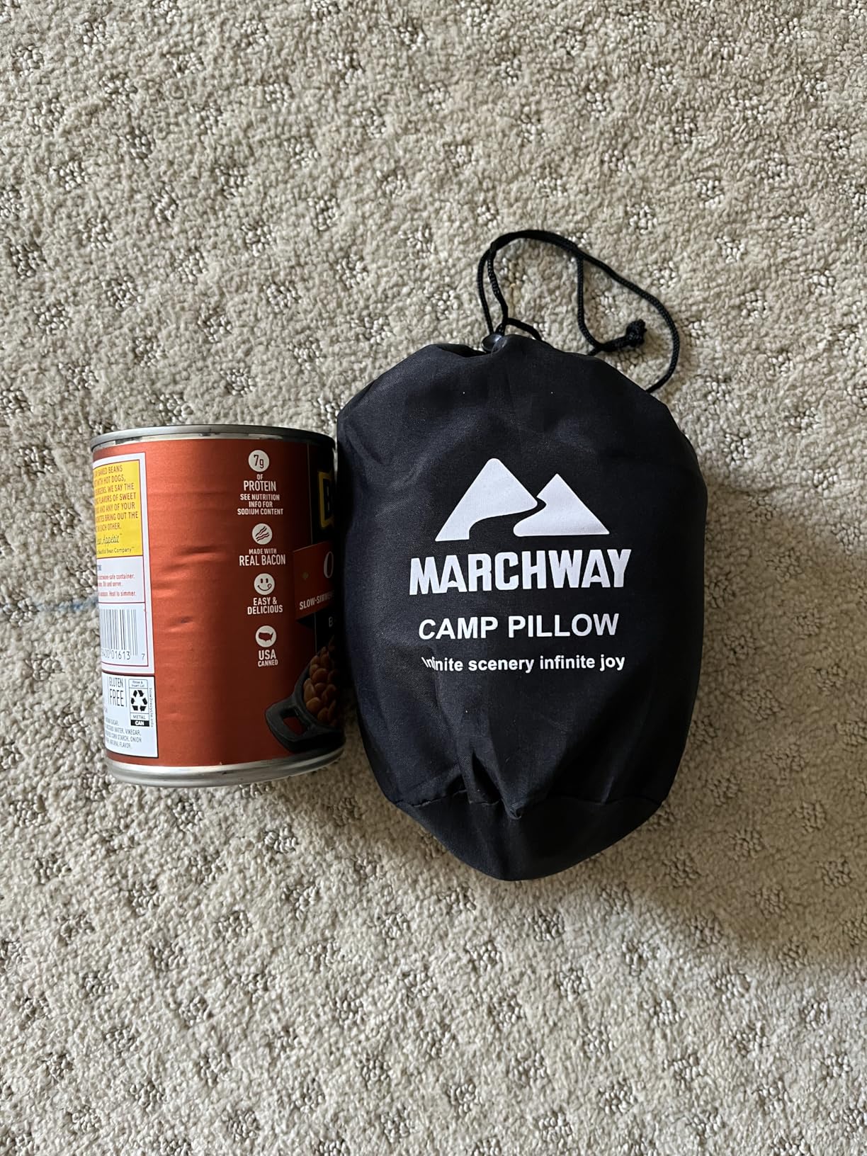 MARCHWAY Inflatable Camping Pillow with Soft Foam Top & TPU Air Bladder, Dual-Sided Support for All-Season, Lightweight Compact Travel Pillow for Hiking, Backpacking, Airplane, Car (Green) customer photo 1