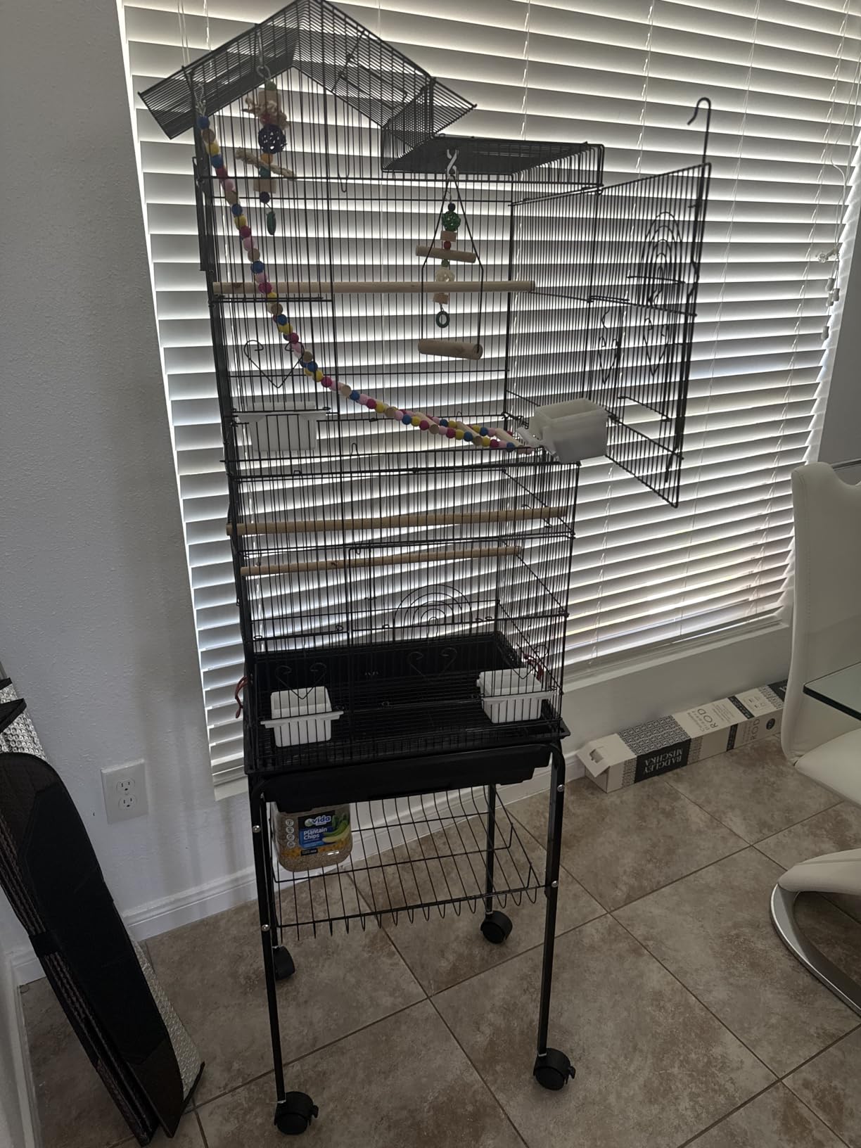 YITAHOME 62 Inch Large Bird Cage | Bird Cage with Rolling Stand, Feeding Doors & Hanging Accessories for Parrots Cockatiels Parakeets customer photo 1