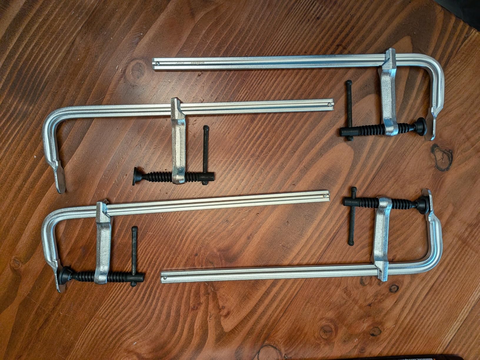HORUSDY 4-Pack 12-Inch Bar Clamp Set, Light Duty Drop Forged Steel F Clamps, Max 450 lb Load Capacity, Smooth Adjustment Strong Grip for Welding, Woodworking, Metalworking, DIY & Crafts customer photo 2