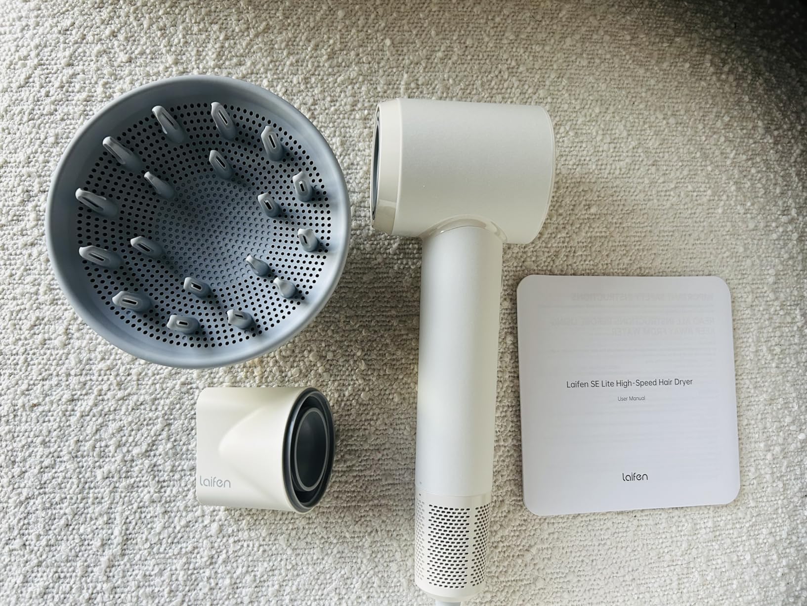 Laifen SE Lite High-Speed Ionic Hair Dryer with Diffuser, Milktea | Thermo-Control, 150M Negative Ions for Frizz Control, Lightweight, Perfect for Sleek Styling & Daily Use, Gifts for Women customer photo 1