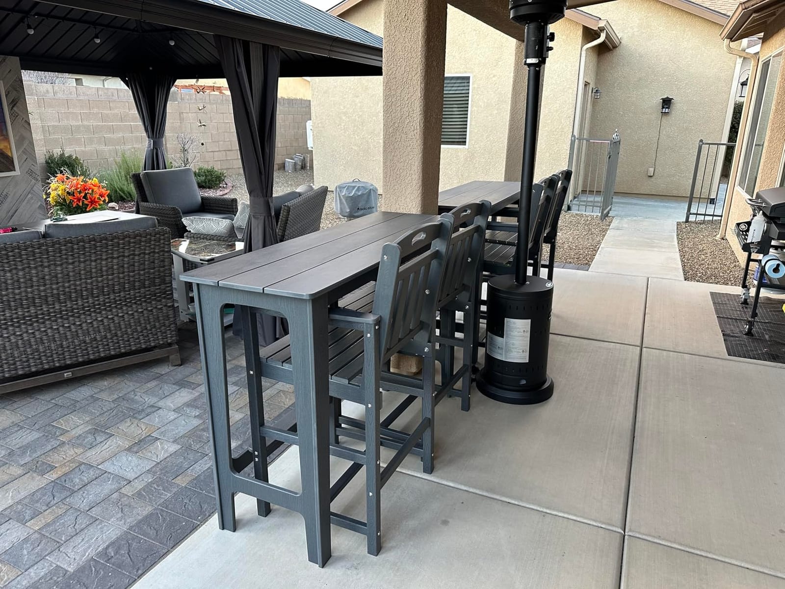 Ciokea 3 Pcs Outdoor Bar Set, 60
