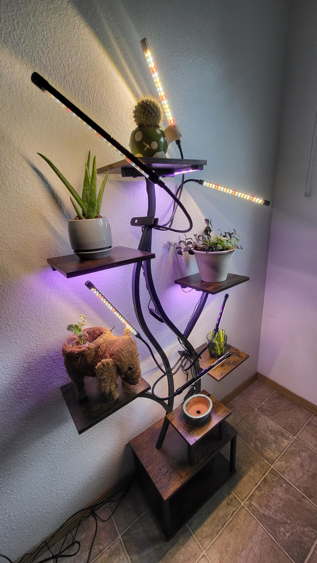 PRAISUN 51.3 Inch Plant Stand with Grow Light, 6 Tiered Indoor Plant Shelf customer photo 2