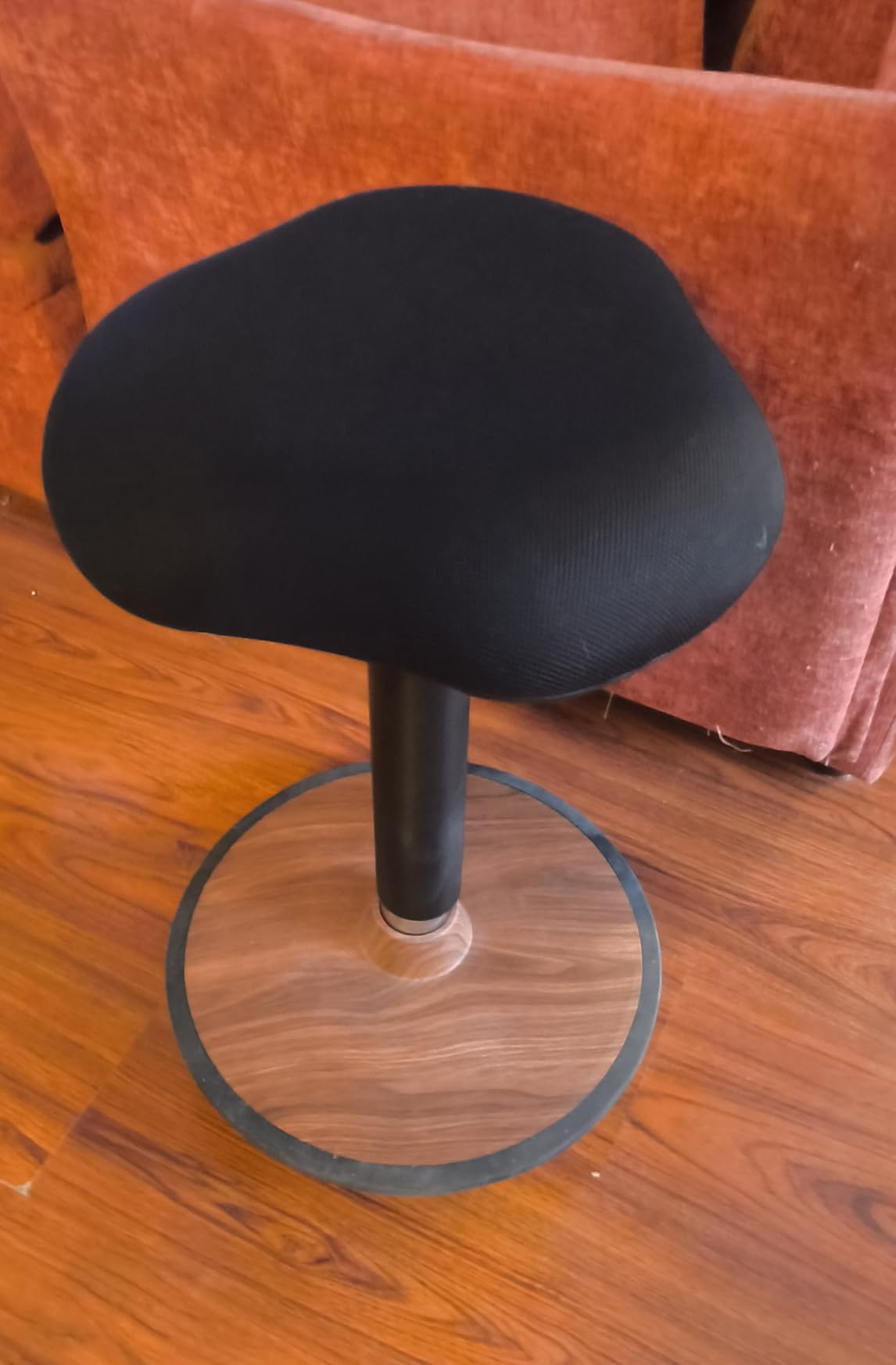 Adult Wobble Stool - Anti-Fatigue Standing Desk Stool with 360° Rocking Non-Slip Curved Base, Height Adjustable 22-32 Inch Standing Chair for Home & Office, Walnut customer photo 2
