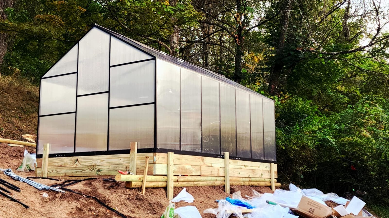 12x12 FT T-Shape Greenhouses, Polycarbonate Green House with UV Protection customer photo 2