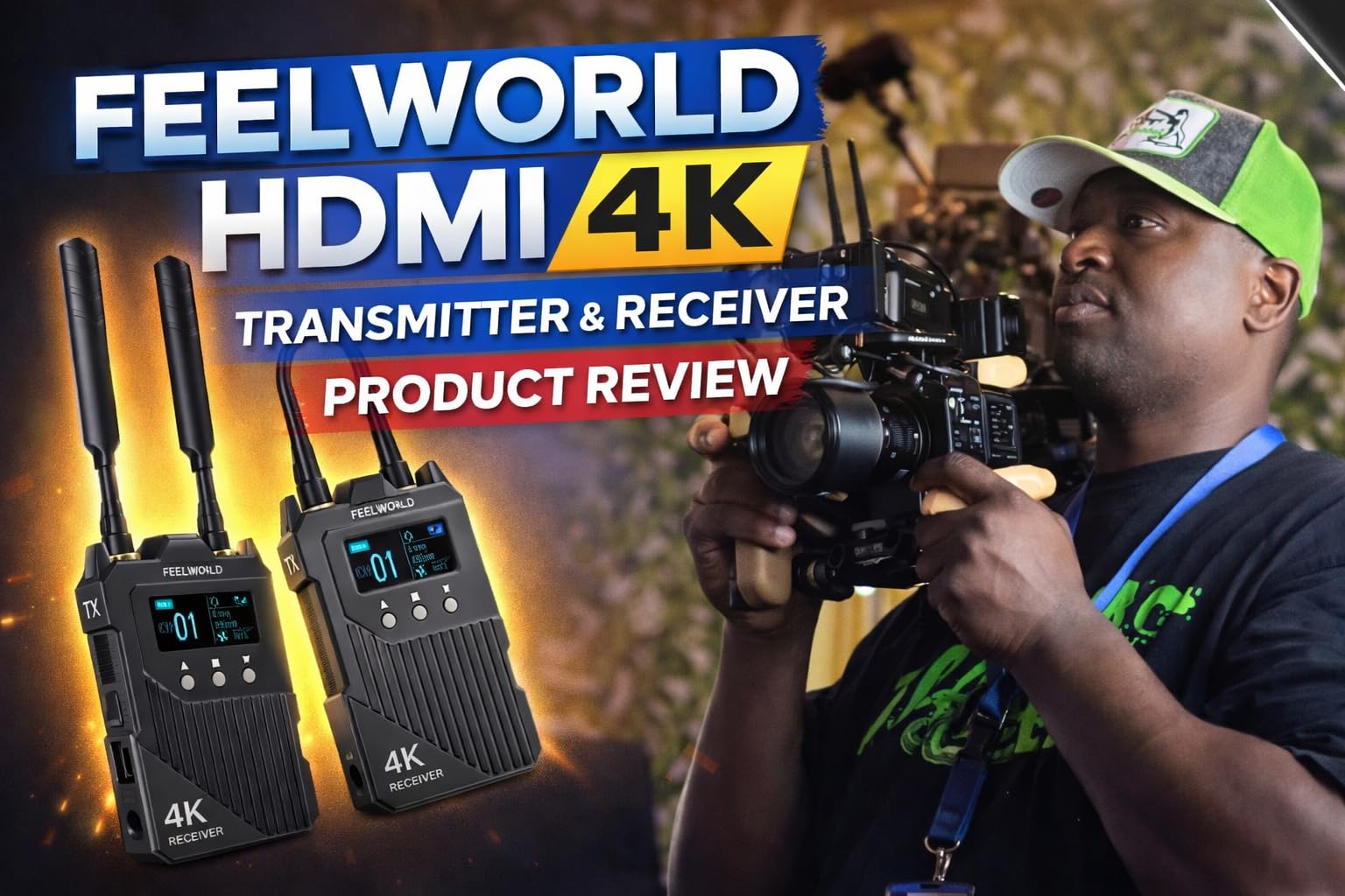 FEELWORLD WT1H 4K 1000ft Dual HDMI Wireless Video Transmission System, Full Duplex Intercom Live Streaming with 1000ft Transmission Distance 0.08s Low Latency customer photo 1