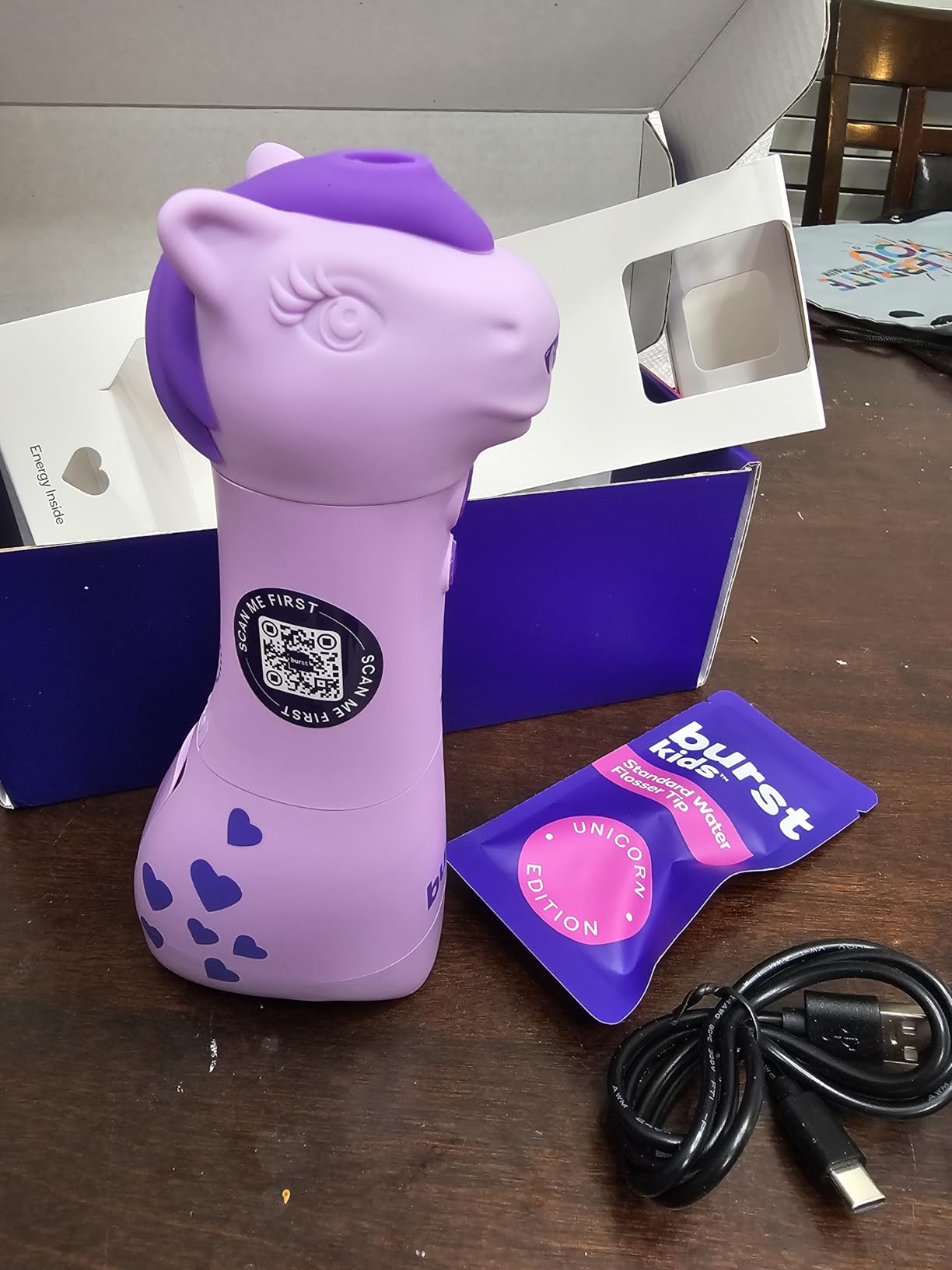 BURST Kids Water Flosser (Unicorn) | Cordless & Rechargeable Water Flosser customer photo 1