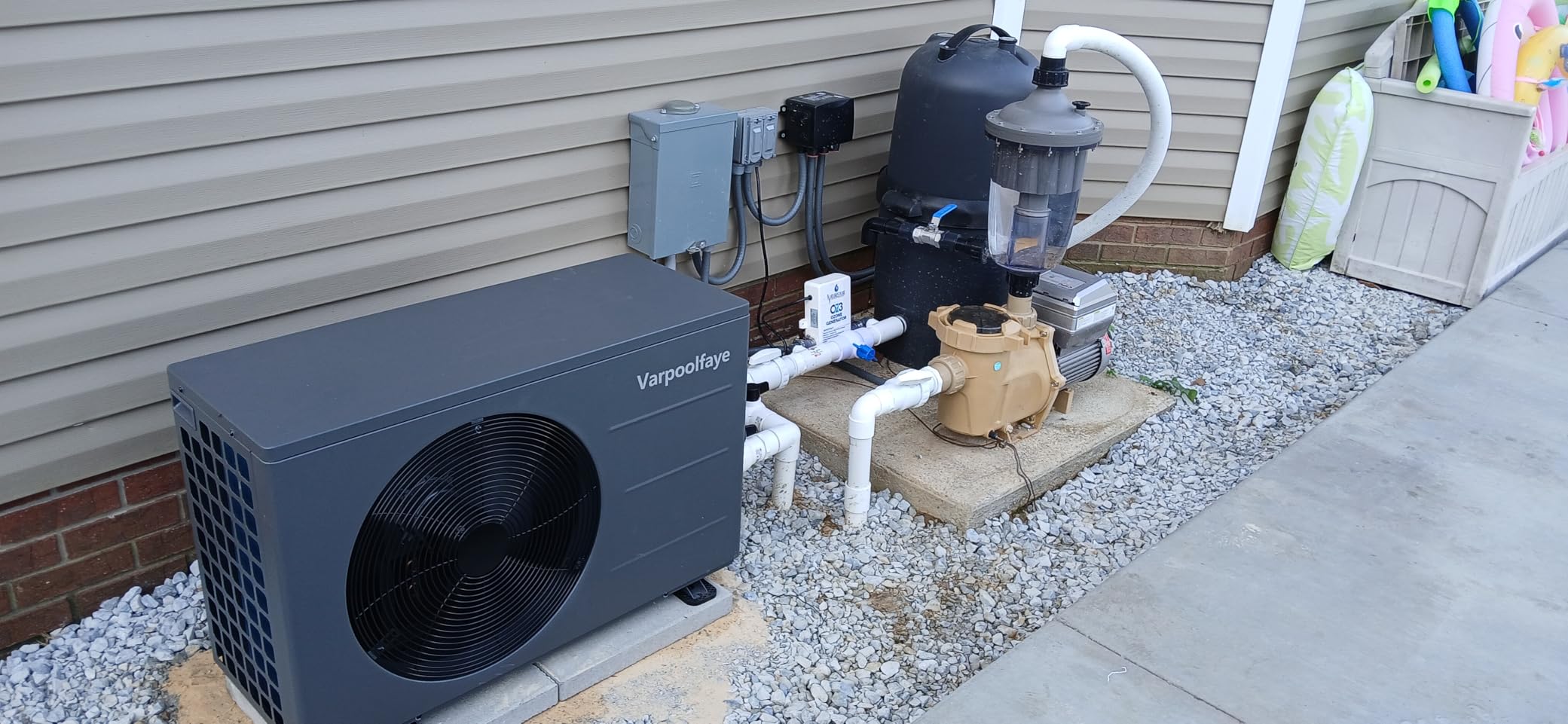 120,000 Btu Inverter Pool Heat Pump for Inground Pools 220V customer photo 2