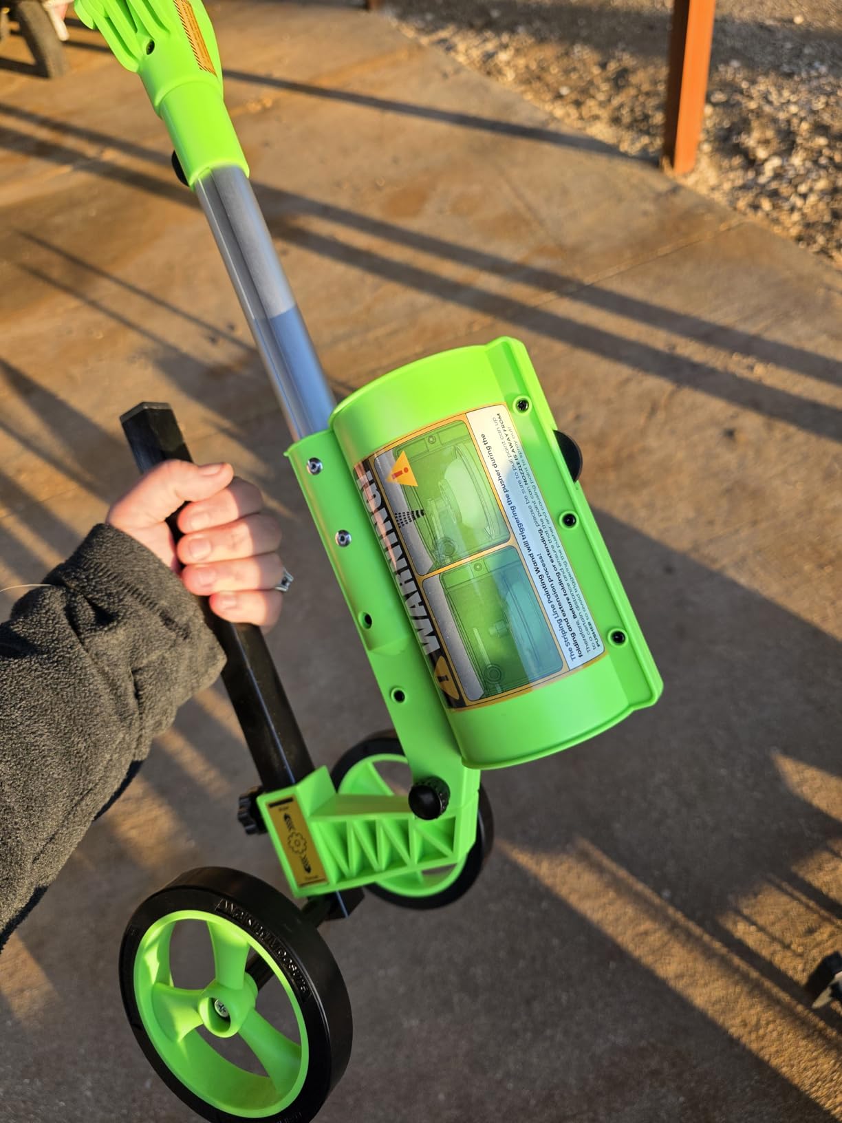 zozen Marking Paint Wand, Foldable, Dual-Wheel Striping Line Painting Wand | with Carry Bag, Line Widths Adjustable, Fits Inverted Striping Paint (T-Tip Nozzle), For Ground, Parking Lot, Sports Field customer photo 1