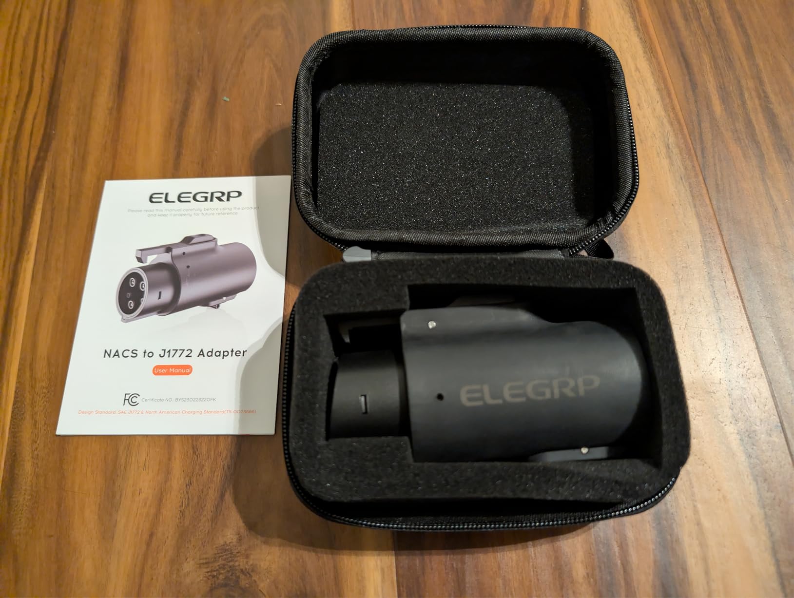 ELEGRP 80A Tesla to J1772 Adapter, NACS to J1772 EV Charger Adapter for Level 2 Charging, Compatible with Tesla High Powered Connector, Destination Charger, Mobile Connector, with Carry Bag customer photo 1