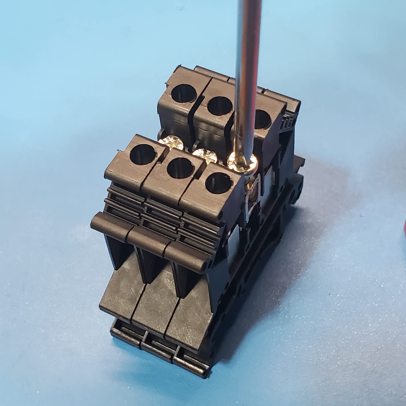 Terminal Block Kit, Rail Type Voltage Terminal, KV2.5B | 600V 32A 28-12 AWG Compact Lever Wire Connectors, 12.6'' DIN Rail, Quick Wiring Connection, DIN Rail Terminal Blocks Kit customer photo 1