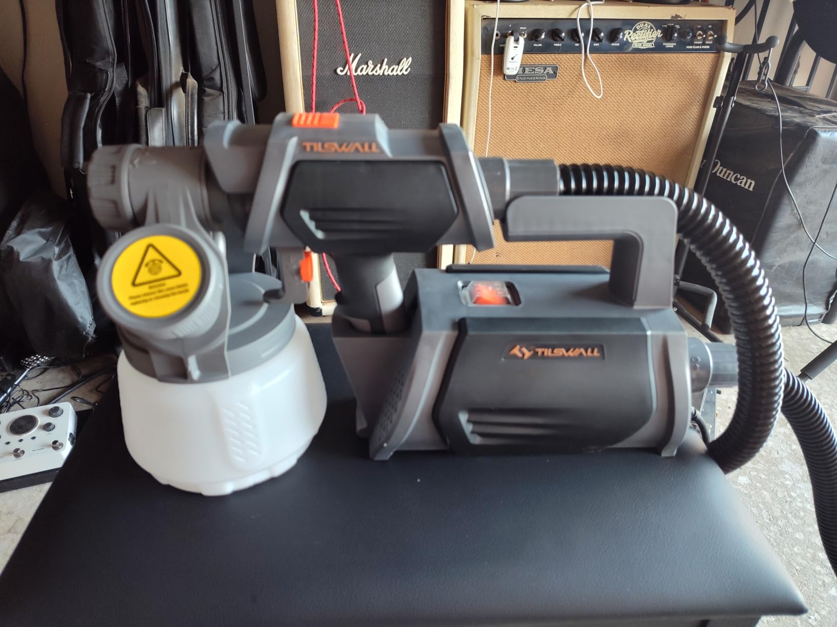 Tilswall Shark800 Paint Sprayer HVLP 800W Electric Spray Paint Gun, White customer photo 2