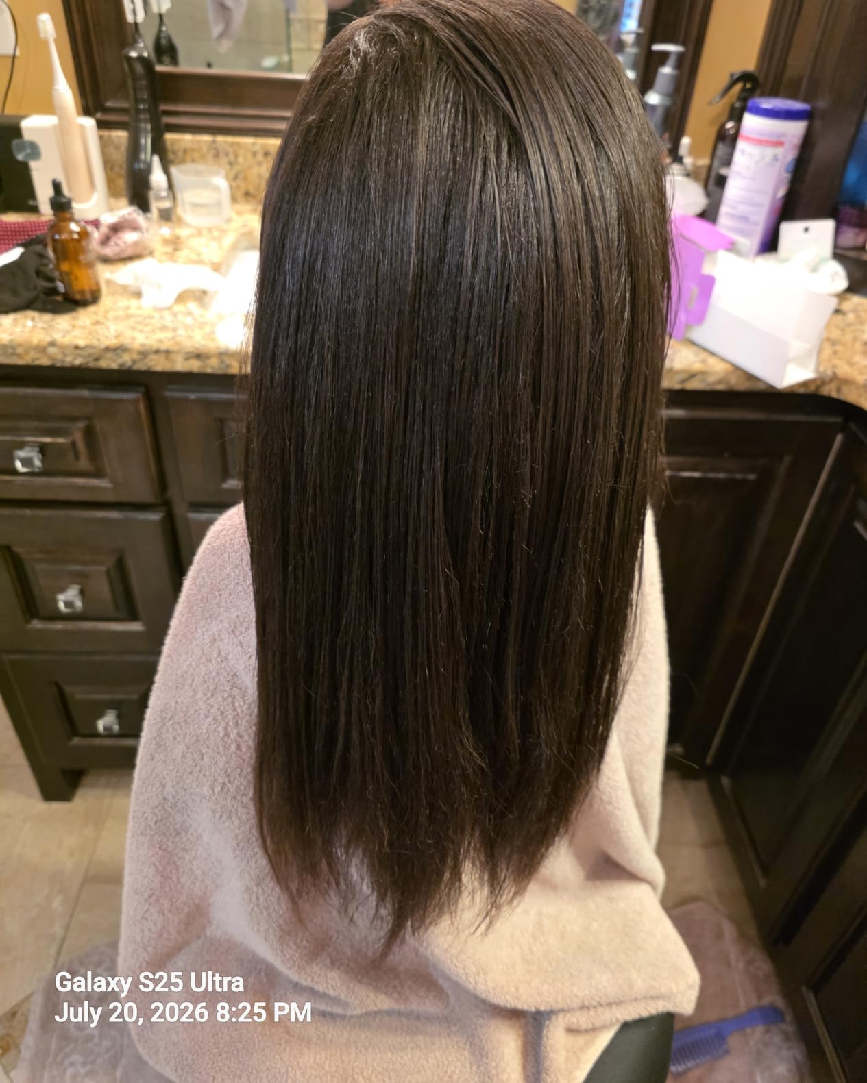 Wavytalk Steam Hair Straightener Steam Sesh for Less Heat Damage, Flat Iron | Detachable Comb, Steam Nourishes, Speeds Straightening, Fights Humidity & Frizz, Nano Titanium 1.38'' Plate, 5 Heat, Pink customer photo 2