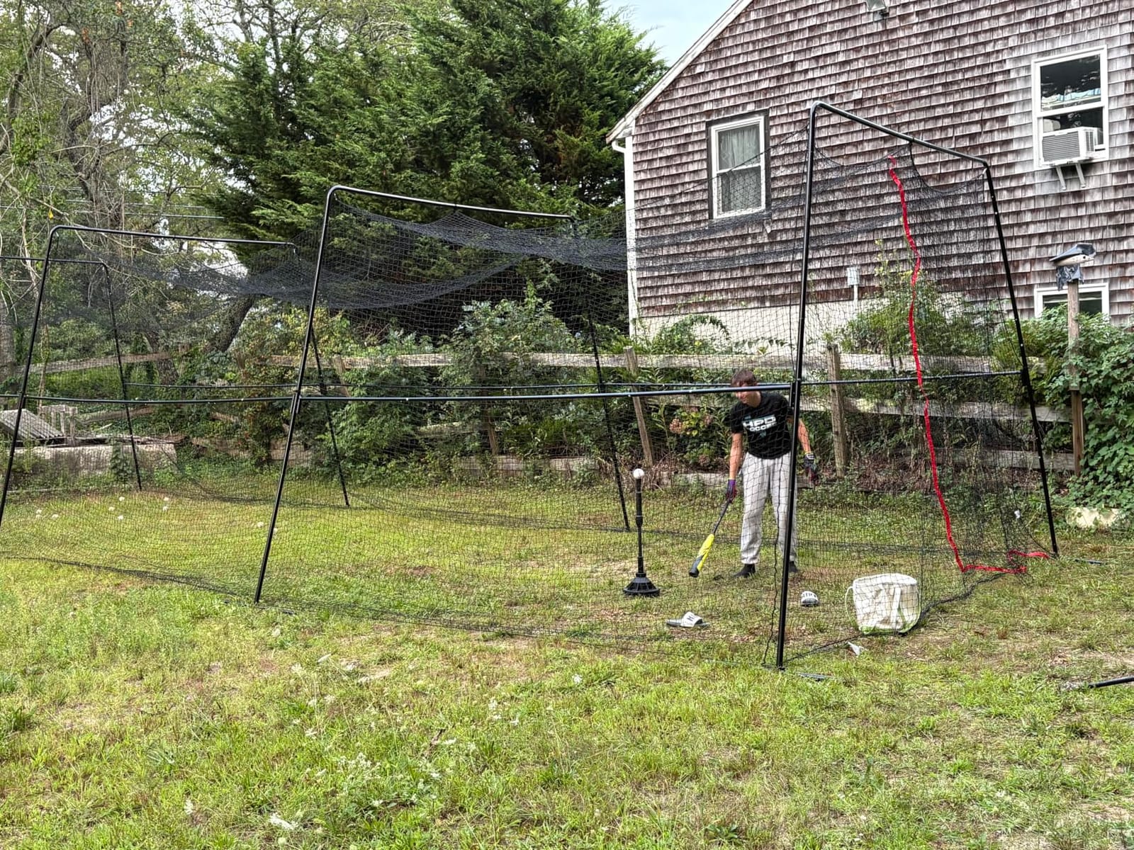 RIIFRILY Baseball Batting Cages for Backyard with Net and Frame, 20/30/40FT customer photo 2