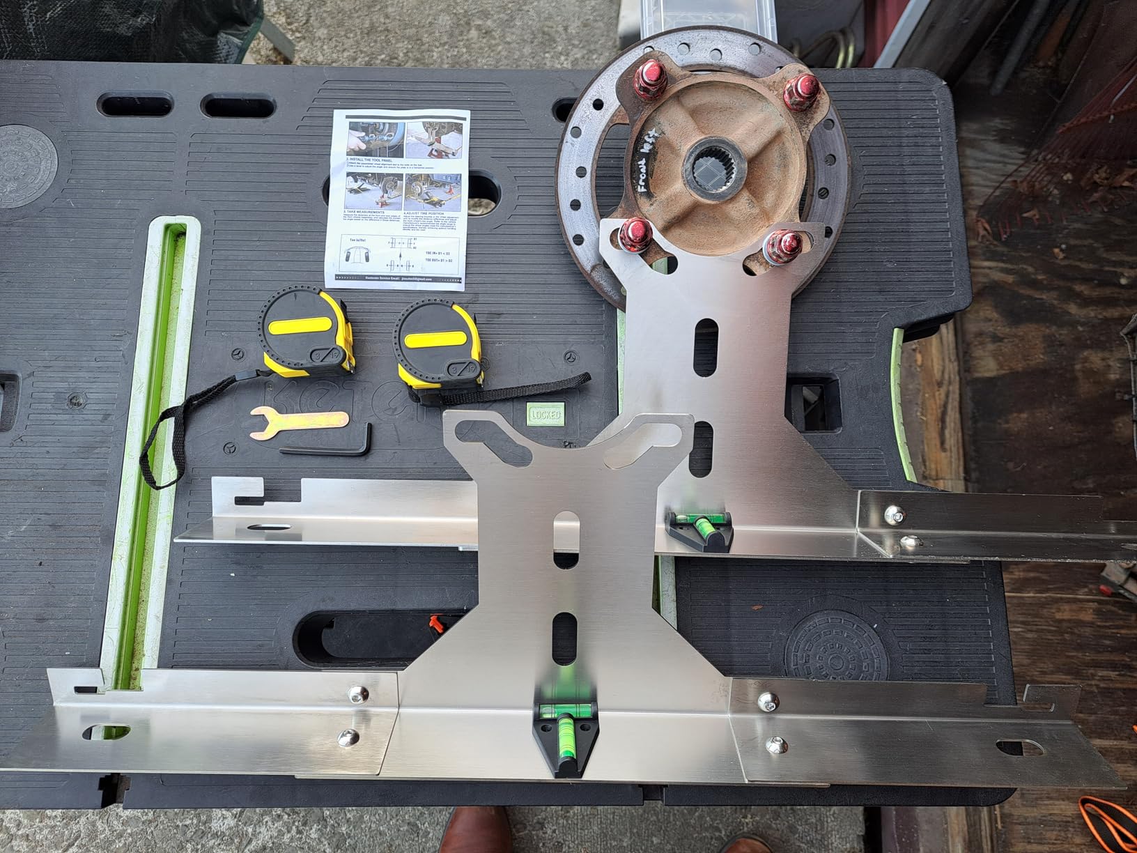 Wheel Alignment Tool for DIY Toe Adjustment, Stainless Steel Toe Alignment Plates Allow Quickly Operation, Easy Way to Check Toe in/Out, Fits Most Cars & Trucks(Patent Design) customer photo 2