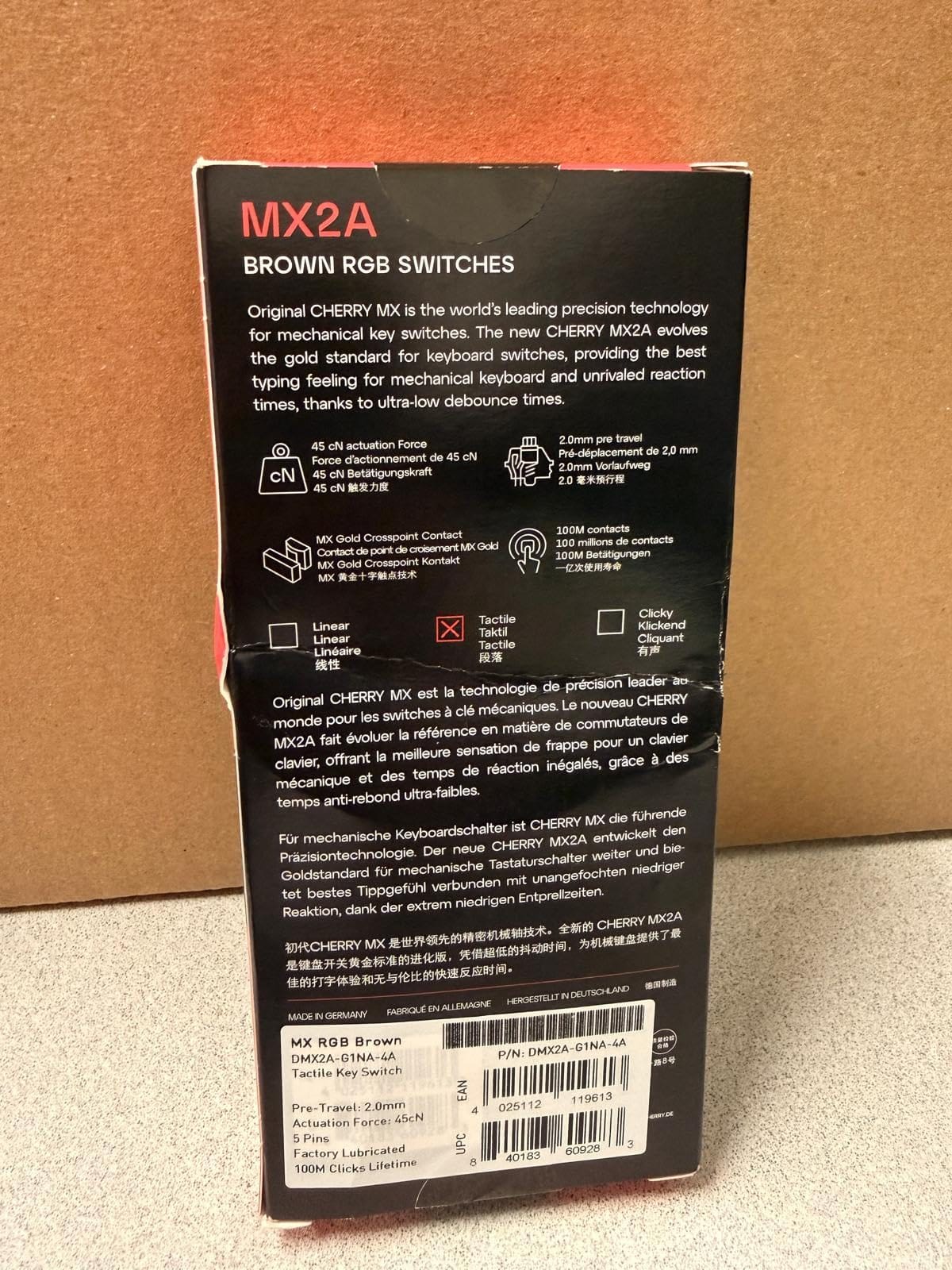 MX2A RGB Brown Switch Kit, 36 Mechanical Keyboard Switches, for DIY, Hot Swap or Gaming Keyboard, Tactile Switch with No Click, Focused & Noticeable customer photo 1