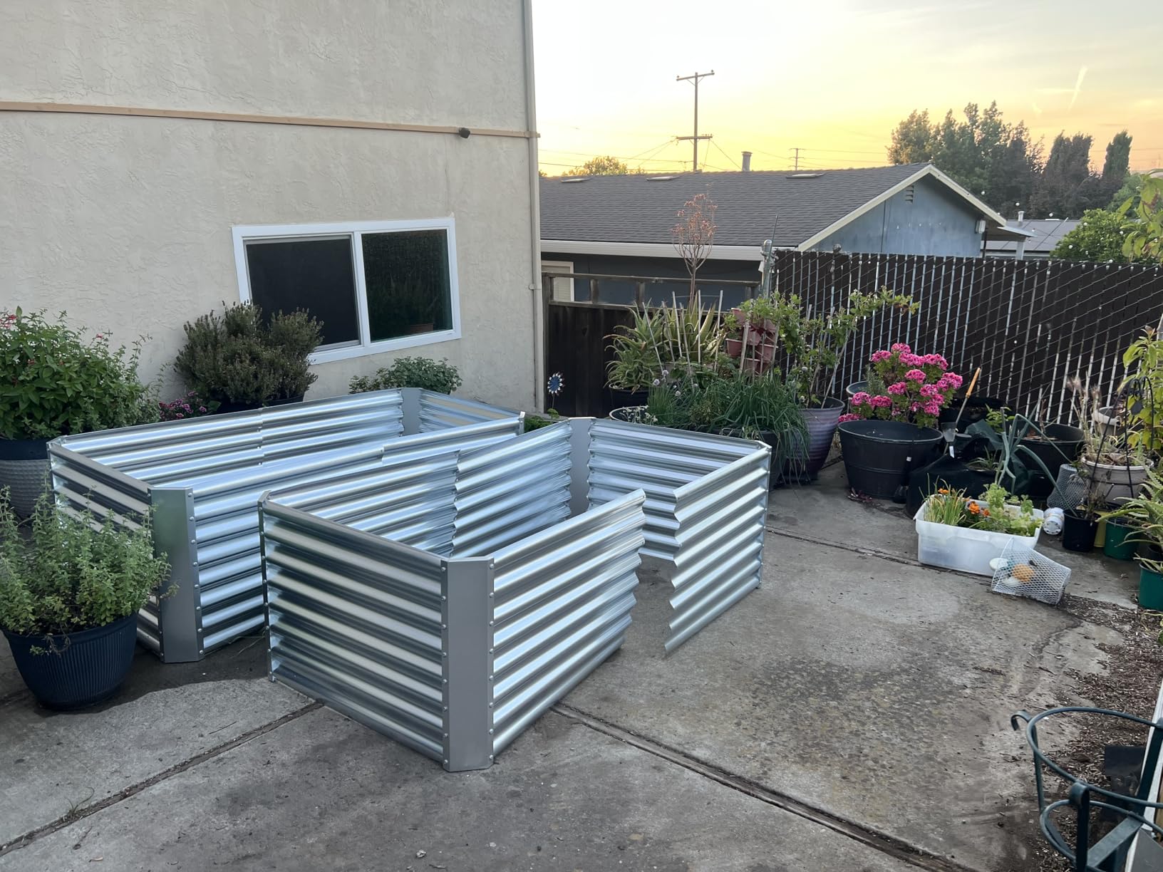 Land Guard 2 Pack 6×3×2 ft Galvanized Metal Raised Garden Bed, 2FT Deep Root Elevated Planter Box Steel Large Vegetable Flower Bed Kit, Silver customer photo 1