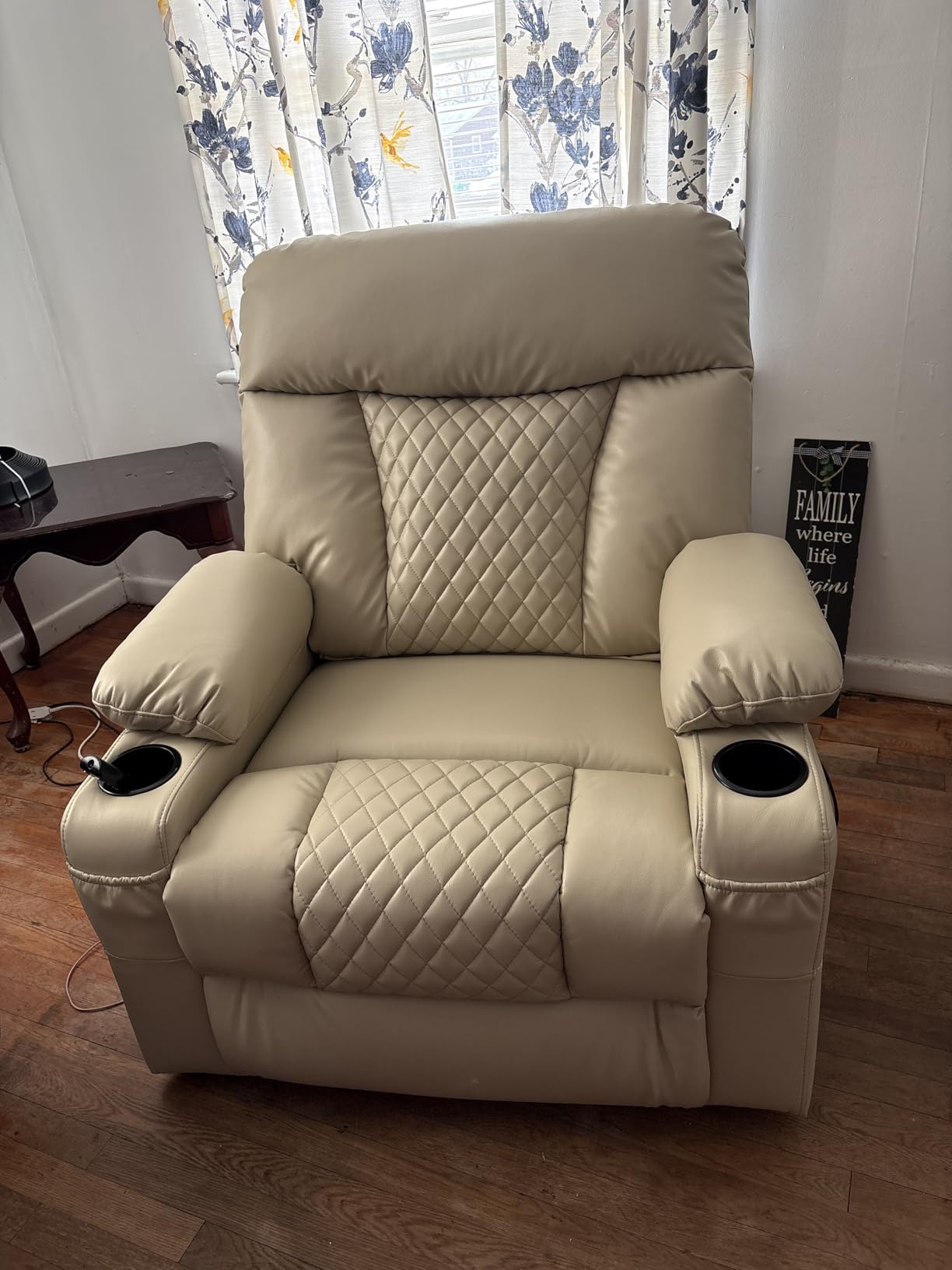 EONIX Power Lift Recliner Chair with Heat and Massage, Small, Brown | Assist with Standing, 175° Recline, 4.7