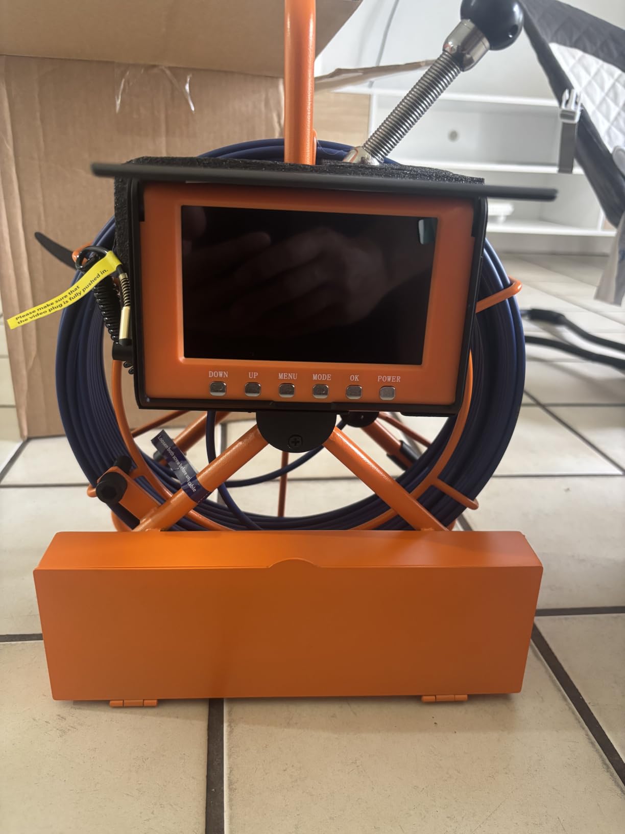 Sewer Camera 100FT/30M Pipe Inspection Borescope Endoscope Camera with Light 6 LEDs 5