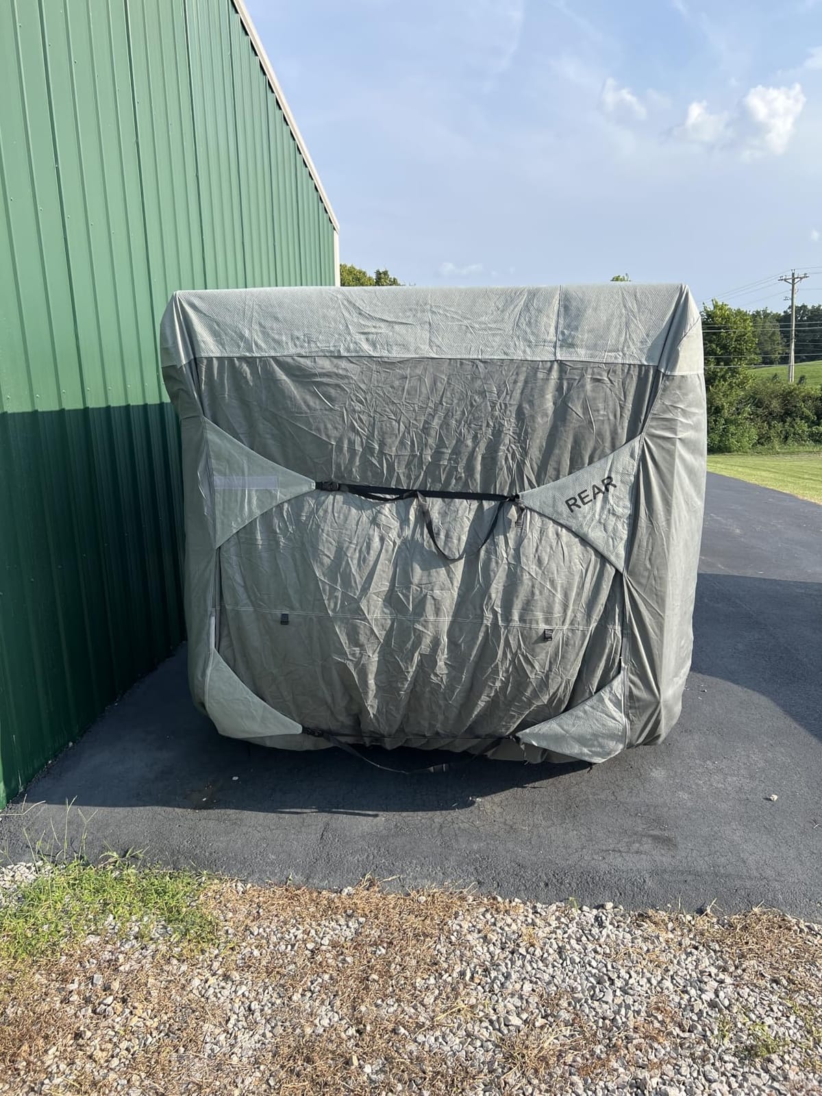 Umbrauto RV Cover 27-30ft: Lightweight Travel Trailer Cover, Waterproof Camper Cover for Toy Hauler, Winter Campsite, with Tongue Jack Cover, Extra Windproof Ropes, Gutter Covers customer photo 1