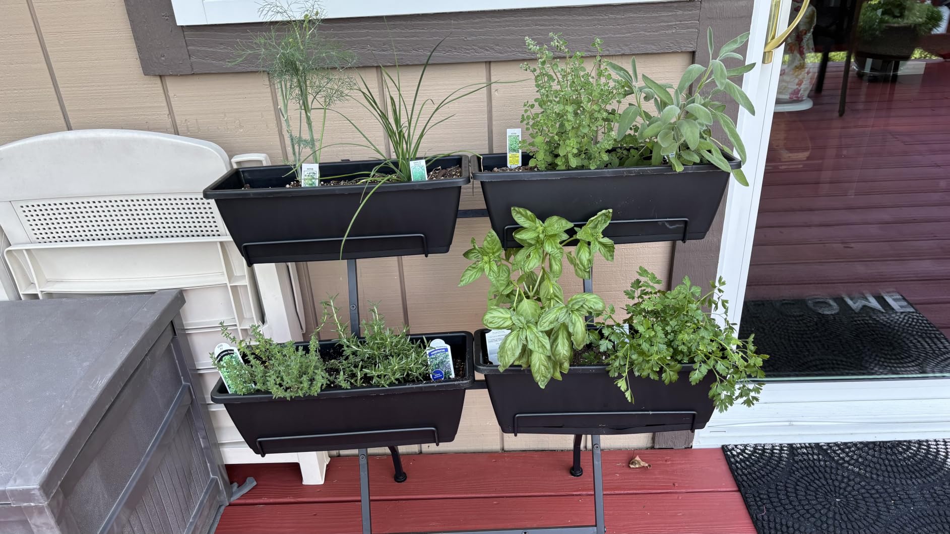 Vertical Raised Garden Bed for Gardening 6 Garden Planter Boxes with Legs | Garden Standing Planter Box with Legs Indoor Outdoor, 3 Tier Elevated Herbs Flowers Garden Planter for Patio, Balcony, Gray customer photo 2