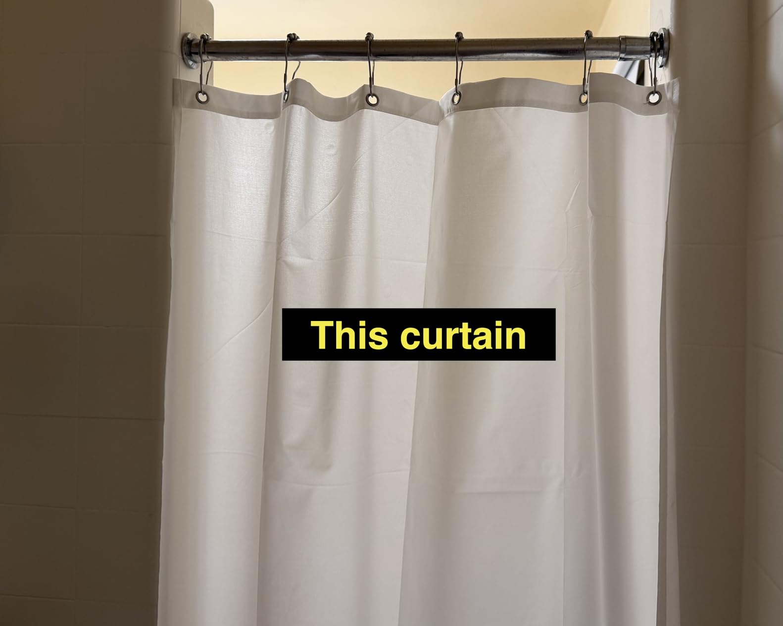 Waterproof Fabric Shower Curtain Liner, TPU Coated, PEVA-Free & Odorless, Hotel Quality, 3 Magnets, Rust-Proof Metal Grommets, Machine Washable, White, 72x72 Inch customer photo 1