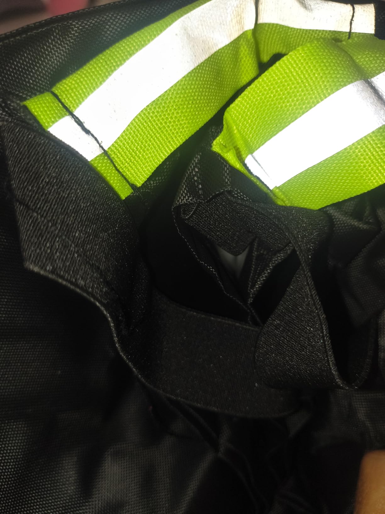 600D Heavy-Duty Wide Width RV Roof Cover - Featuring Reflective Strips, Camper roof Cover, Waterproof UV Resistant, Travel Trailers, Class C/B/A Motorhomes, Popup & Truck Campers, RVs, Black 7.5m*3.3m customer photo 1