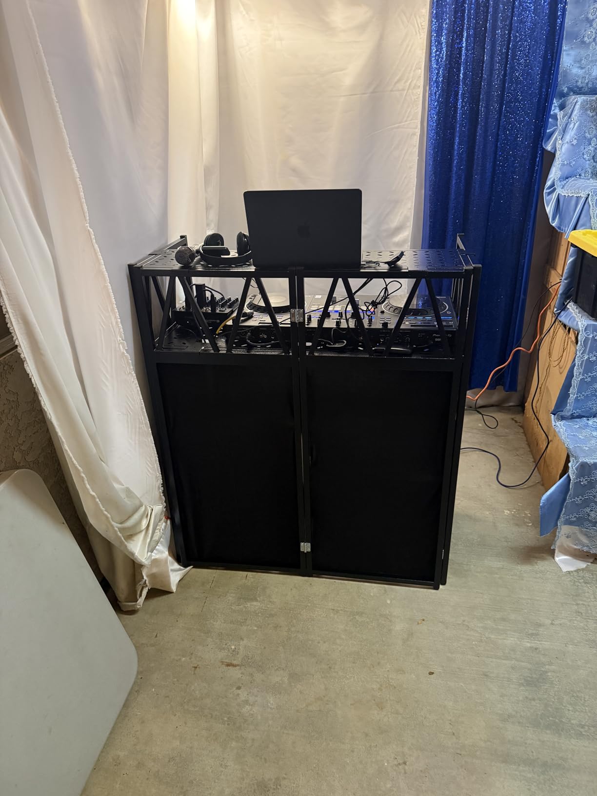 RDCMKL Two-Tier DJ Table Stand Portable Booth - 40