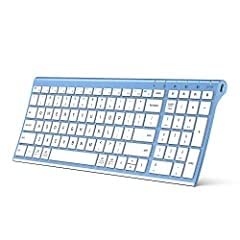 iClever BK10 SE Bluetooth Keyboard for Mac, Slim Full-Size Keyboard, Silver customer photo 2